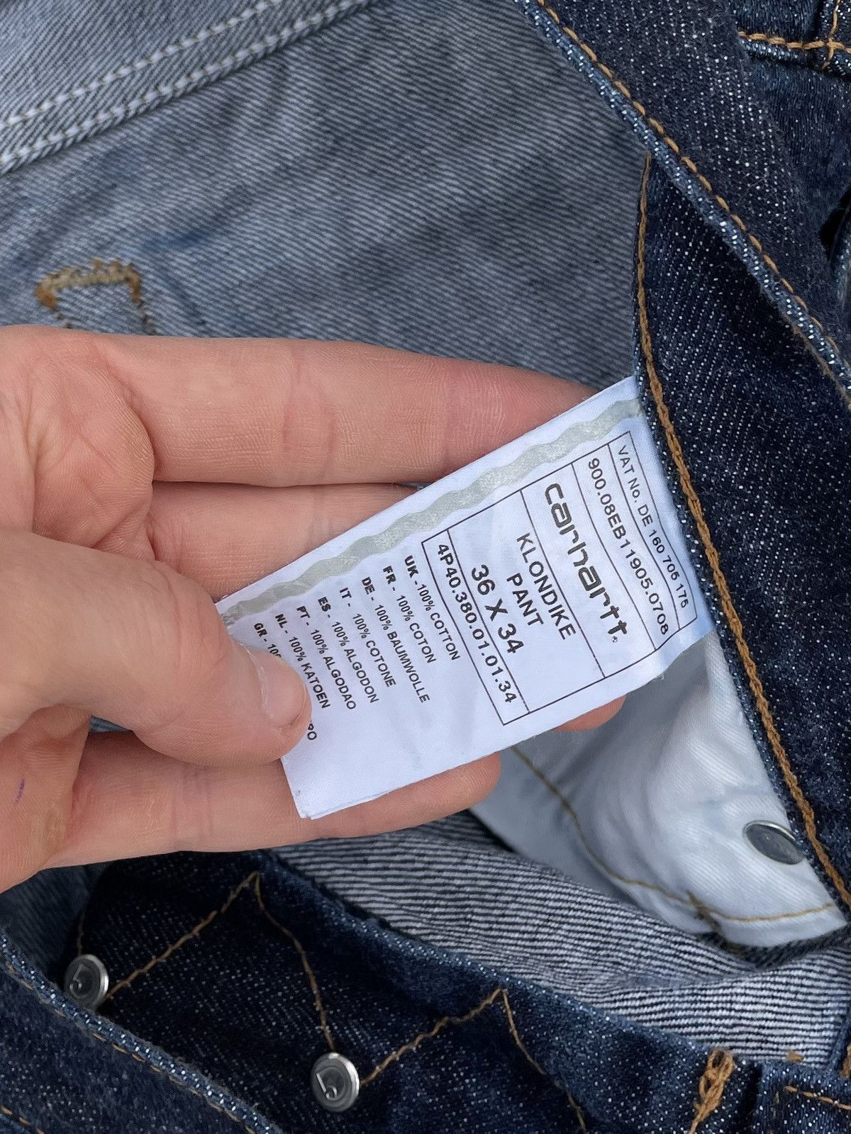 Carhartt VINTAGE CARHARTT KLONDIKE Y2K DENIM JEANS PANTS Size US 34 / EU 50 - 9 Thumbnail