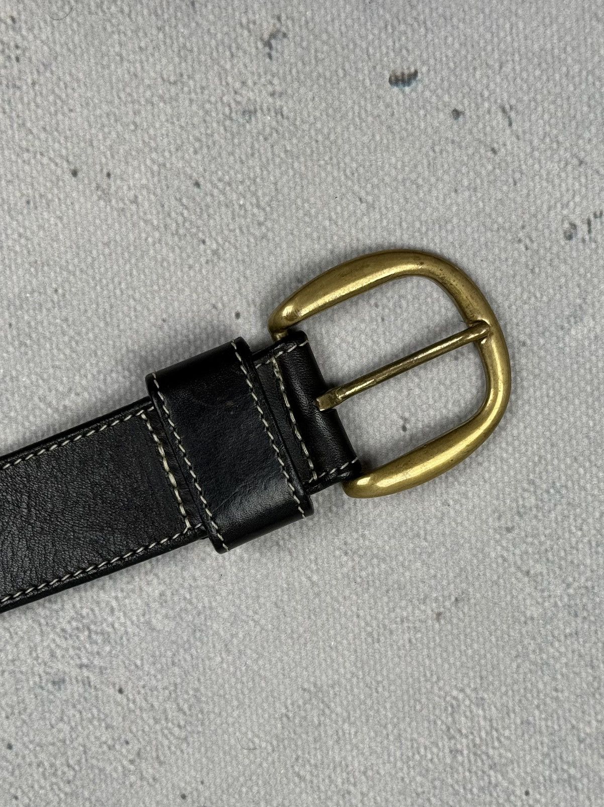 Vintage Vintage Italian Leather Belt Brass Hardware Statement Piece Size ONE SIZE - 13 Thumbnail