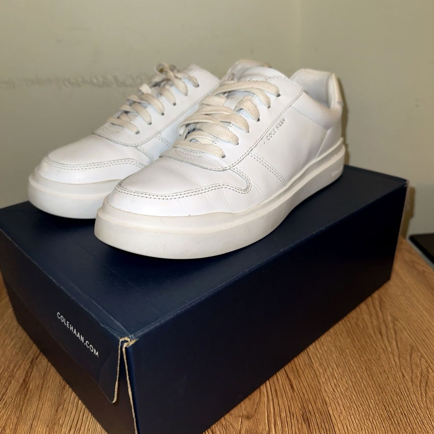 Cole Haan Cole Haan Grand Sneakers All White Women Sz 10B Shoes Leather Rubber Lace Up Casual Low Top Size US 10 / IT 40 - 2 Thumbnail