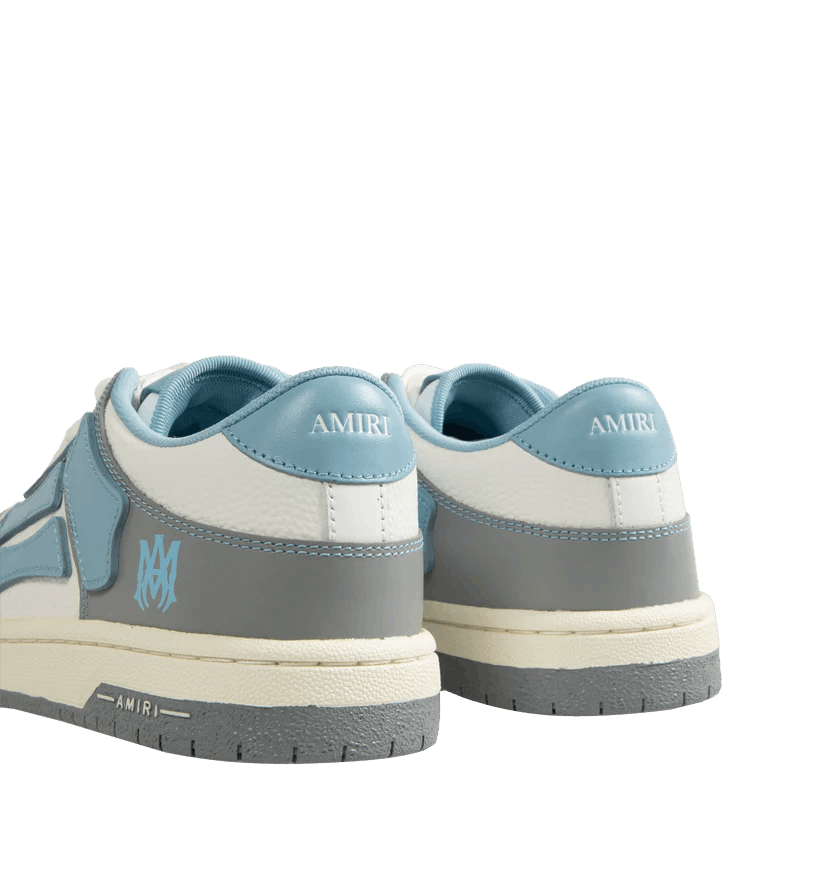 Amiri o1h1sh10525 Varsity Skel Low Top Sneaker in Sky Blue Size US 12 / EU 45 - 4 Thumbnail
