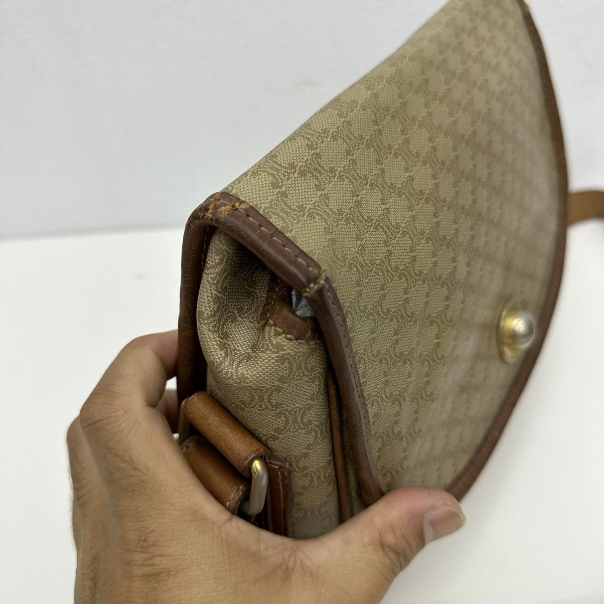Celine ‼️YES‼️ AUTHENTIC CELINE MACADAM SHOULDER SHOULDER BAG Size ONE SIZE - 9 Thumbnail