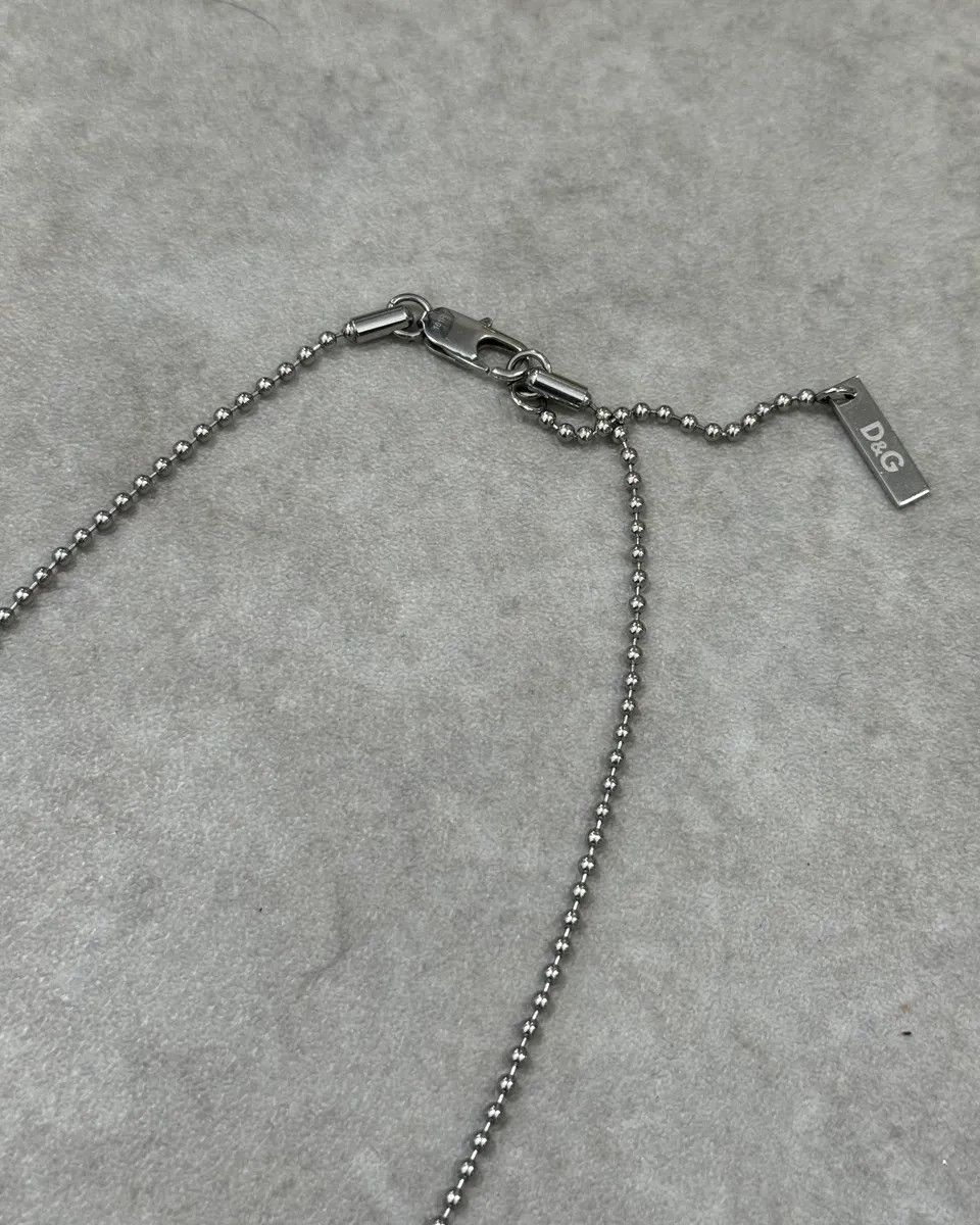 Dolce & Gabbana Dolce & Gabbana Double Black Leather & Silver Dogtag Necklace Size ONE SIZE - 4 Thumbnail