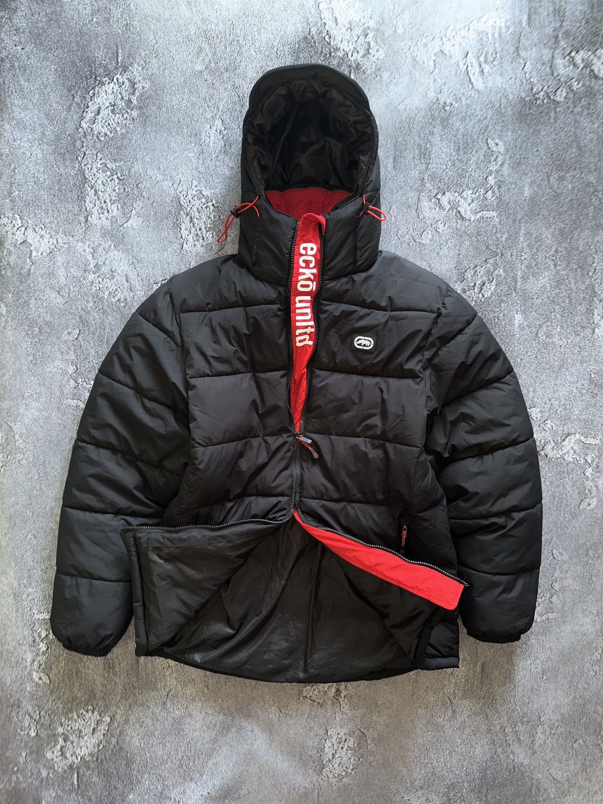 Ecko Unltd. ☄️ Vintage Rare Ecko Unltd Logo Drill Puffer Y2K SK8 Size US L / EU 52-54 / 3 - 8 Thumbnail