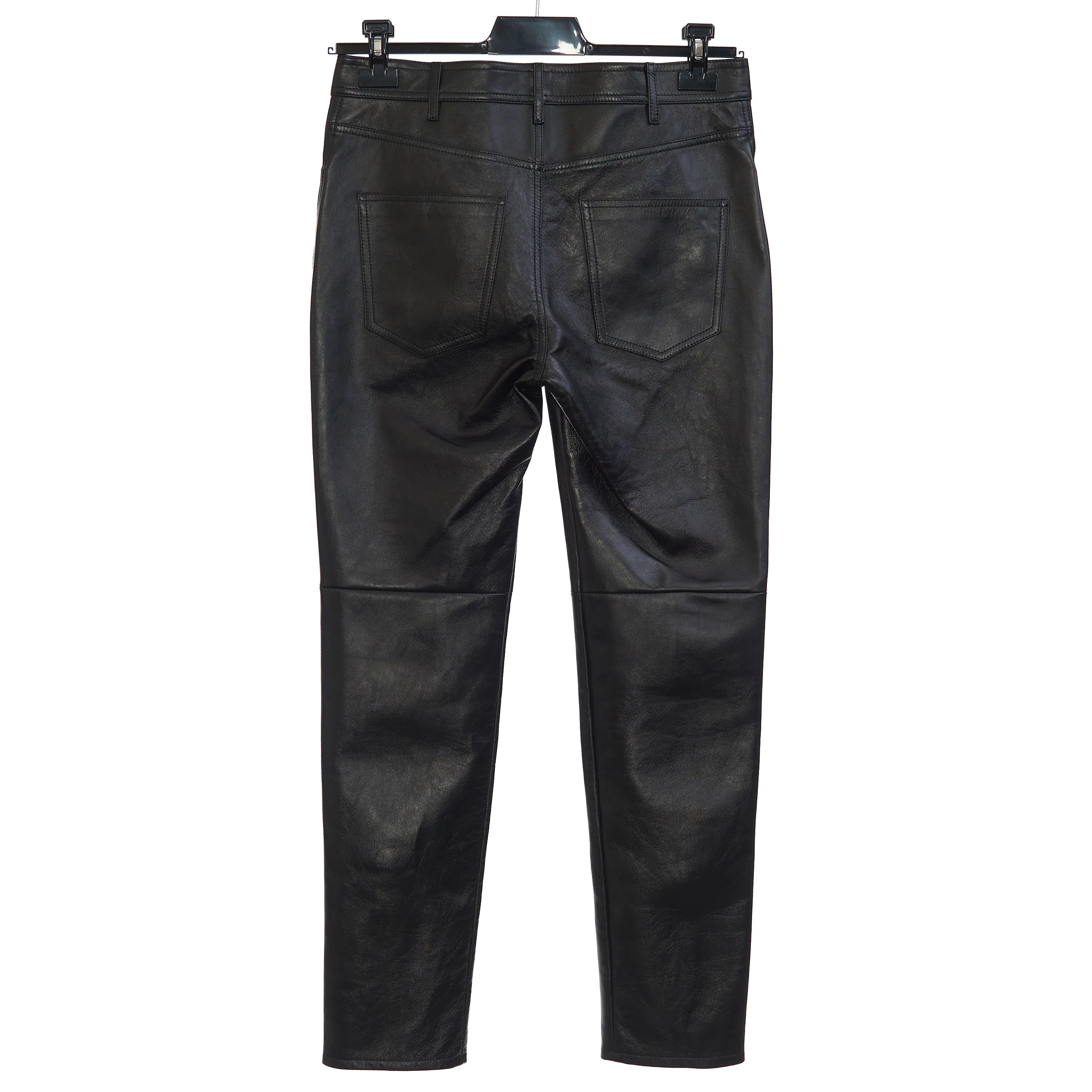 Celine o1w1db11124 Soft Lambskin Kurt Jeans in Black Size 32" / US 10 / IT 46 - 2 Thumbnail