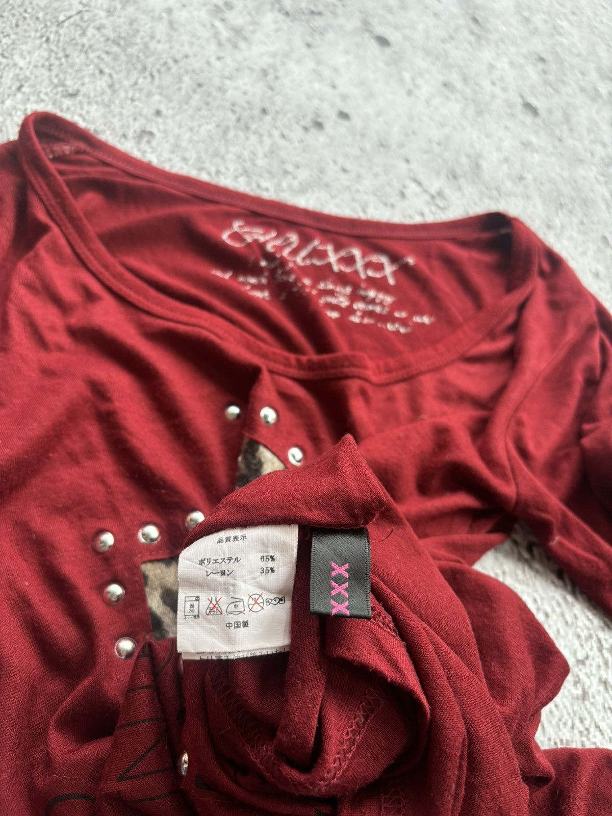 Hysteric Glamour Y2k Chuxxx Studded Leopard Women's Longsleeve Size L / US 10 / IT 46 - 6 Thumbnail