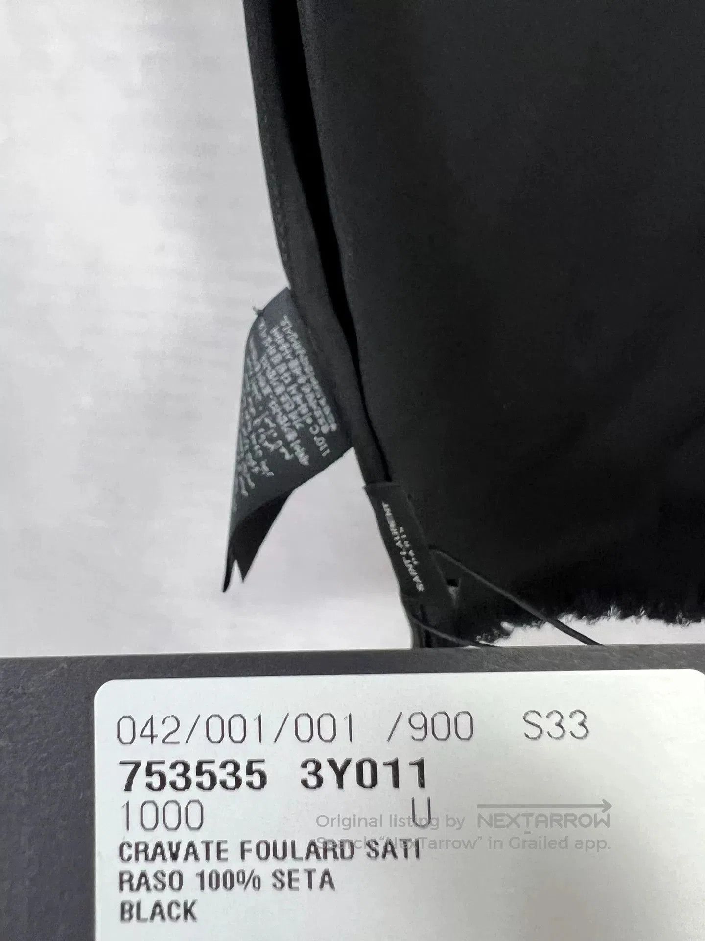 Saint Laurent Paris Saint Laurent Black Silk Bow Tie Scarf. Size ONE SIZE - 5 Thumbnail