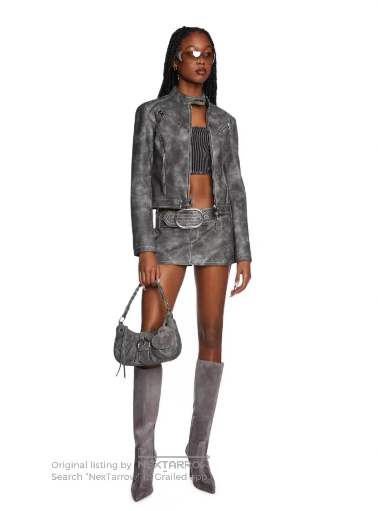 Miaou Kl09962 Distressed Jacket Size Us|I in Gray, Women's (Size Xs) — image 2 of 6