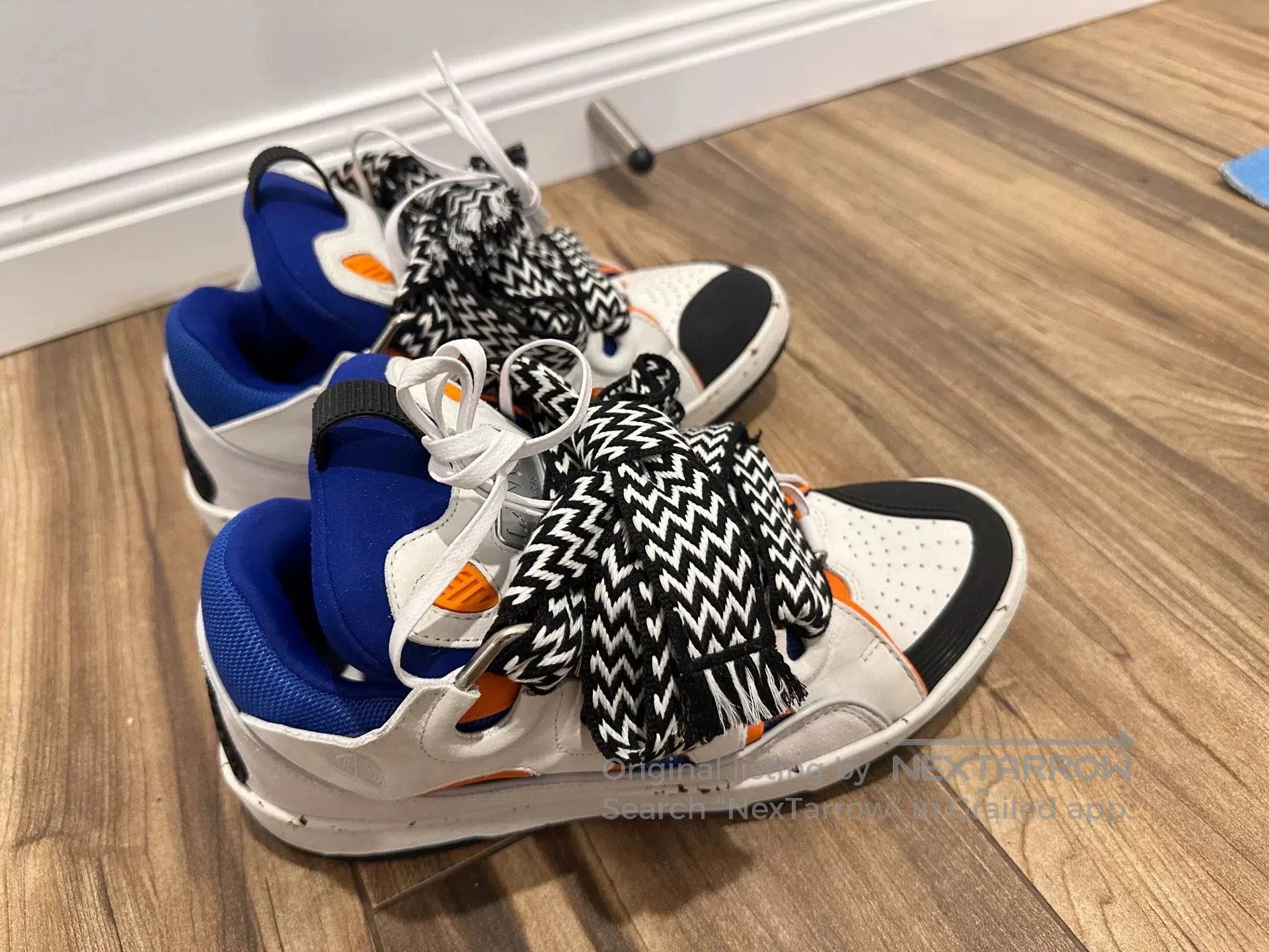 Lanvin Lanvin Men's Blue White Bread Sneakers. Size US 10 / EU 43 - 1 Thumbnail