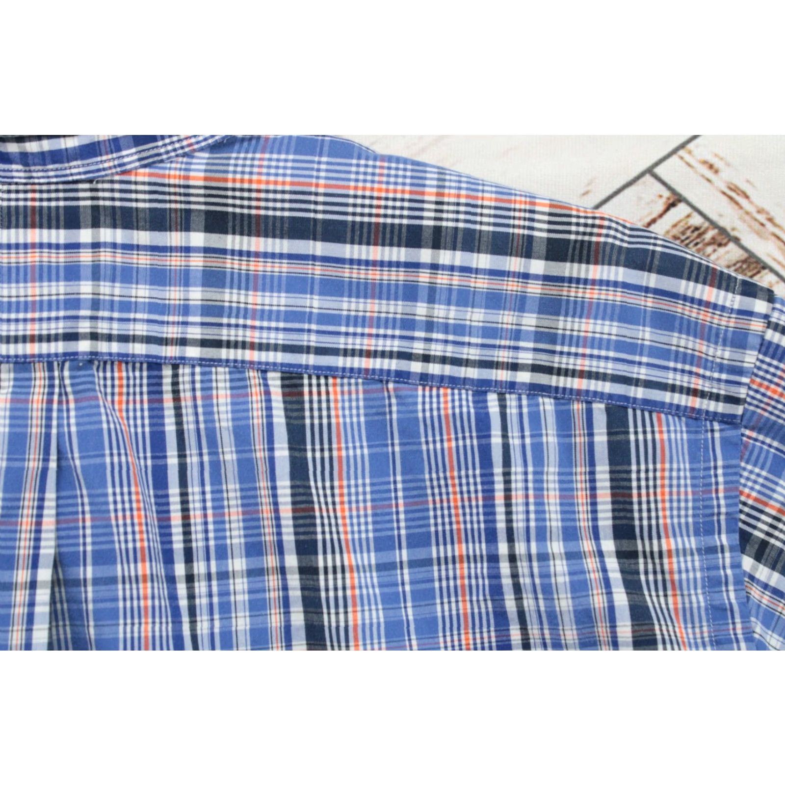 Polo Ralph Lauren VINTAGE Polo Ralph Lauren Shirt Mens L Blue Custom Fit Plaid Shortsleeve Button-Up Size US L / EU 52-54 / 3 - 4 Thumbnail