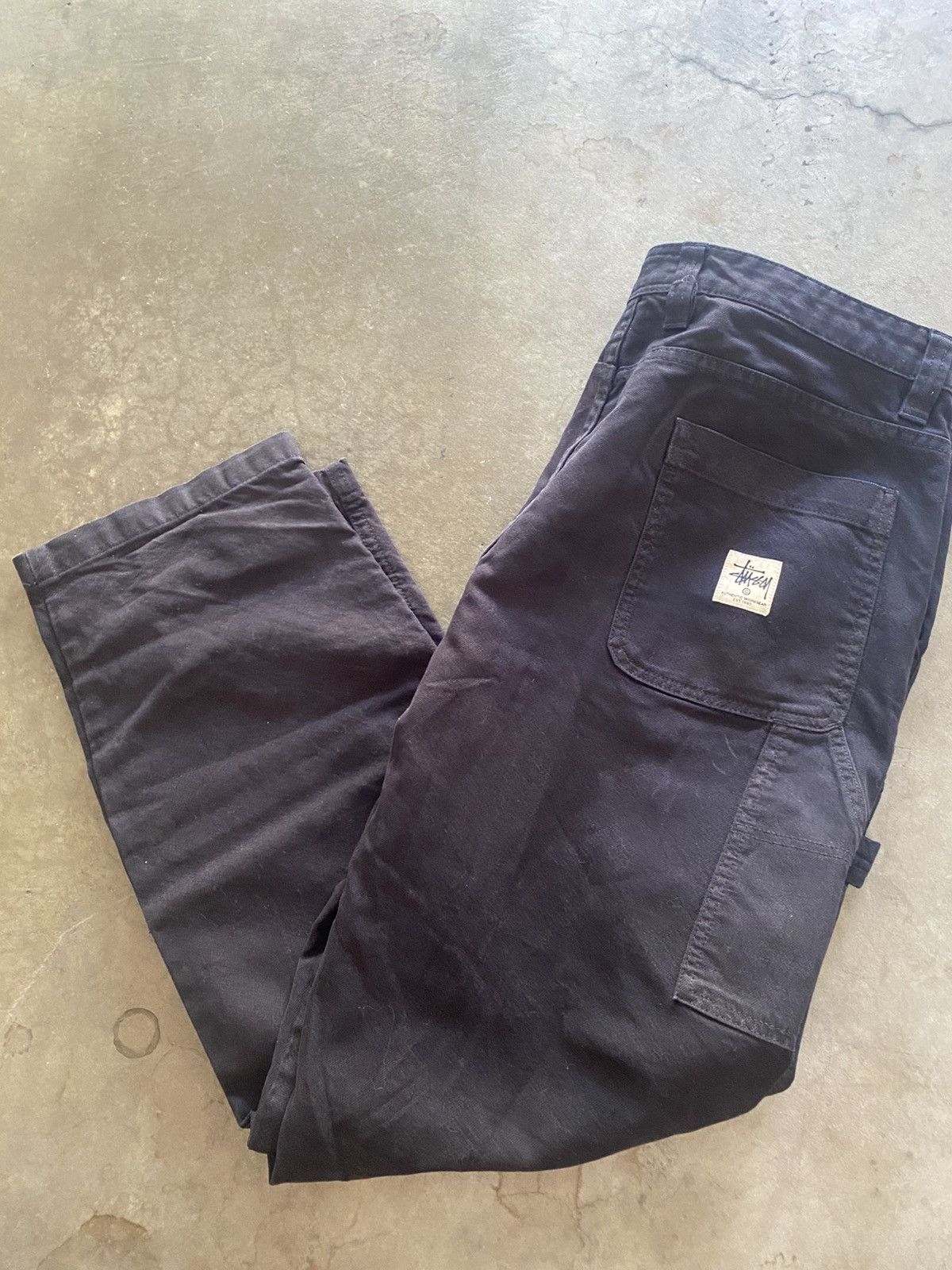 Stussy Stussy Black Double Knee Carpenter Pants 36 Size US 36 / EU 52 - 1 Thumbnail