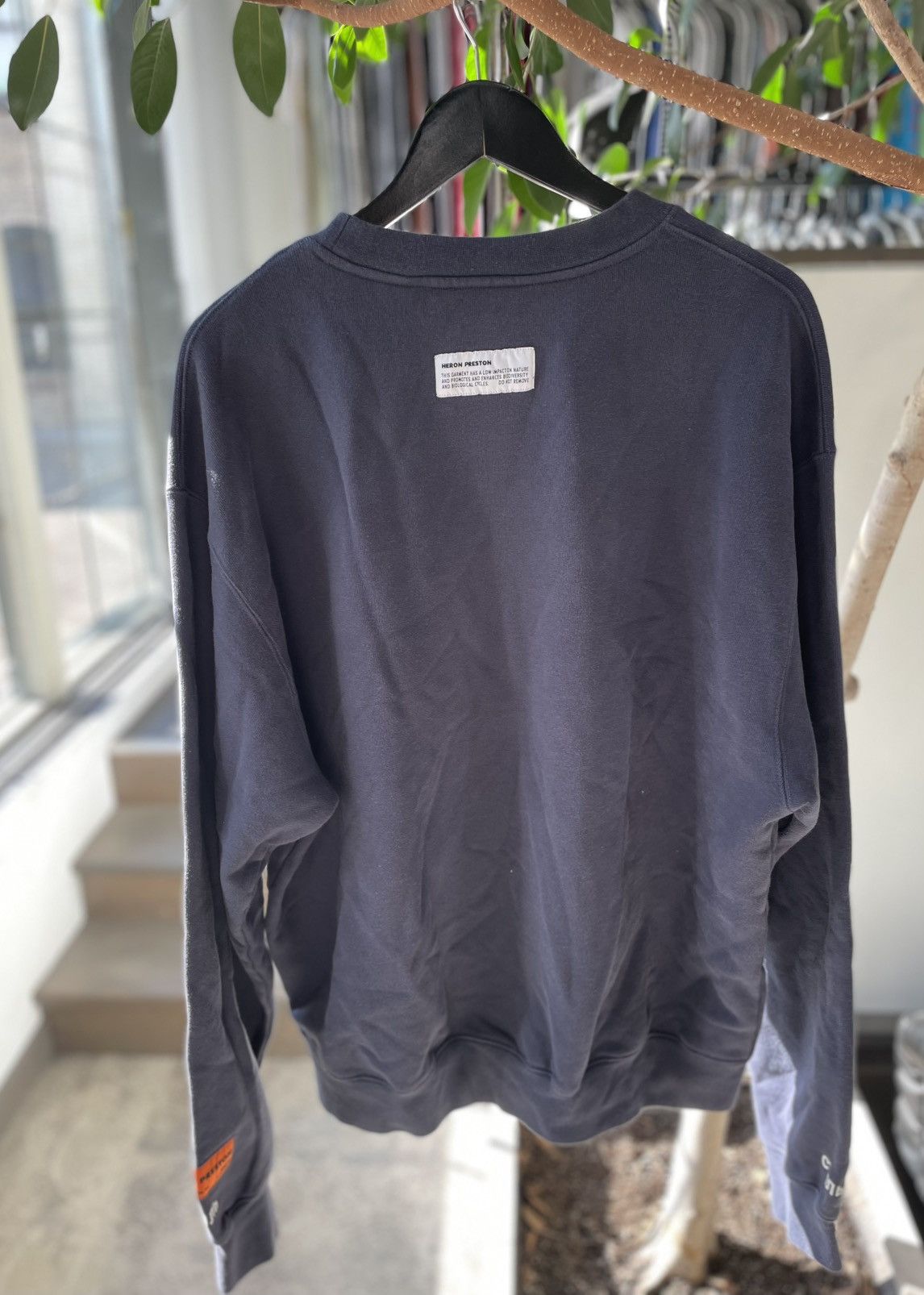 Heron Preston Heron Preston Navy Spray Sweatshirt Size US XL / EU 56 / 4 - 4 Thumbnail
