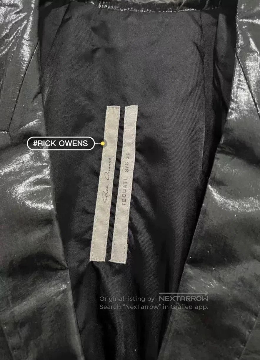Rick Owens Rick Owens Glossy Suit Jacket. Size US XXS / EU 40 - 4 Thumbnail