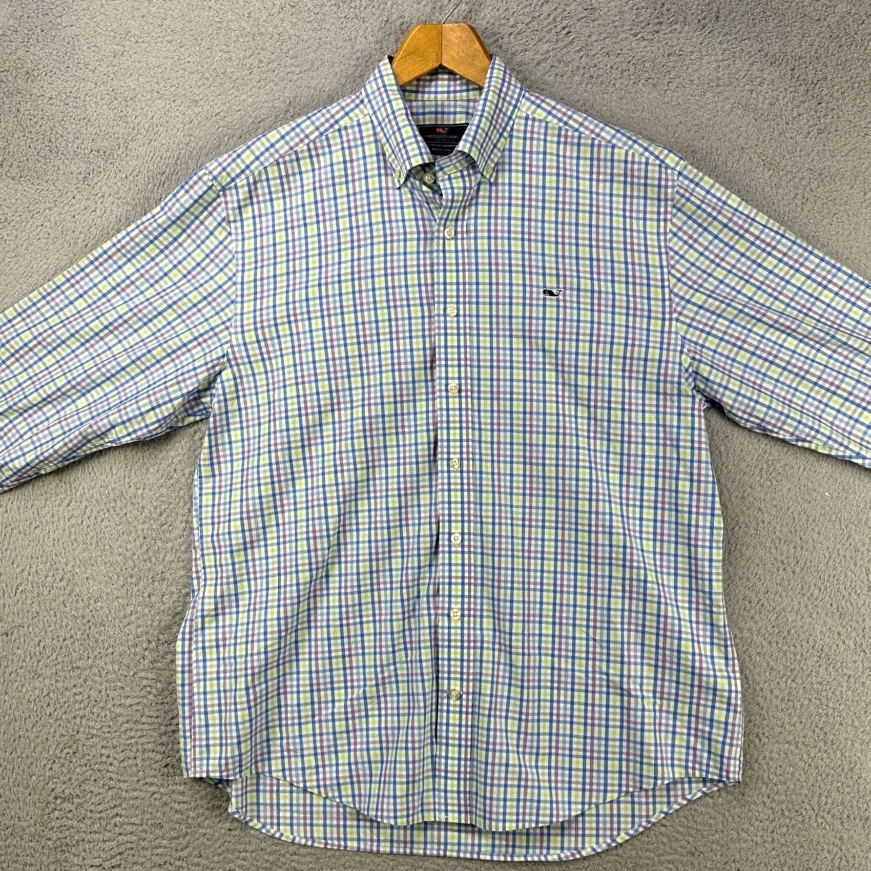 Vineyard Vines Vineyard Vines Shirt Button Down Men Large Blue Gingham Plaid Long Sleeve Size US L / EU 52-54 / 3 - 2 Thumbnail