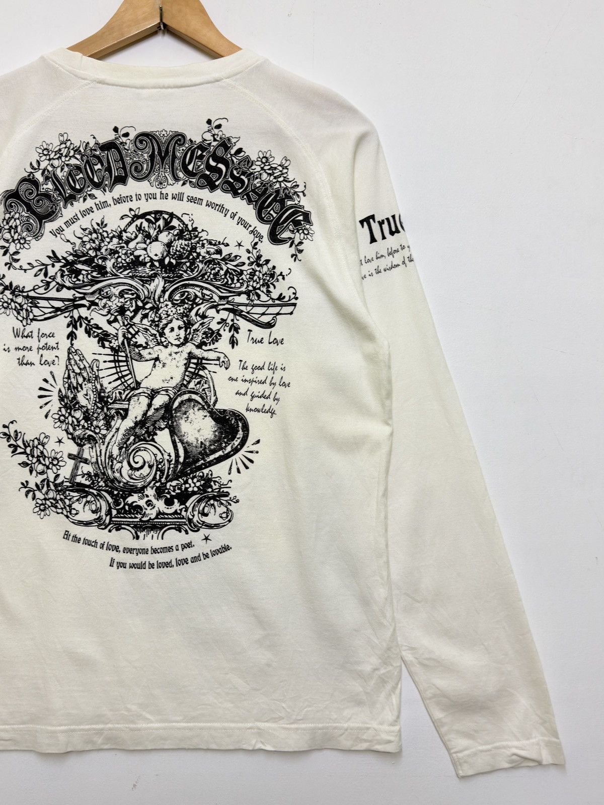 Japanese Brand Blood Message Gothic Graphic Long Sleeve Shirt Tattoo Angel Size US S / EU 44-46 / 1 - 9 Thumbnail