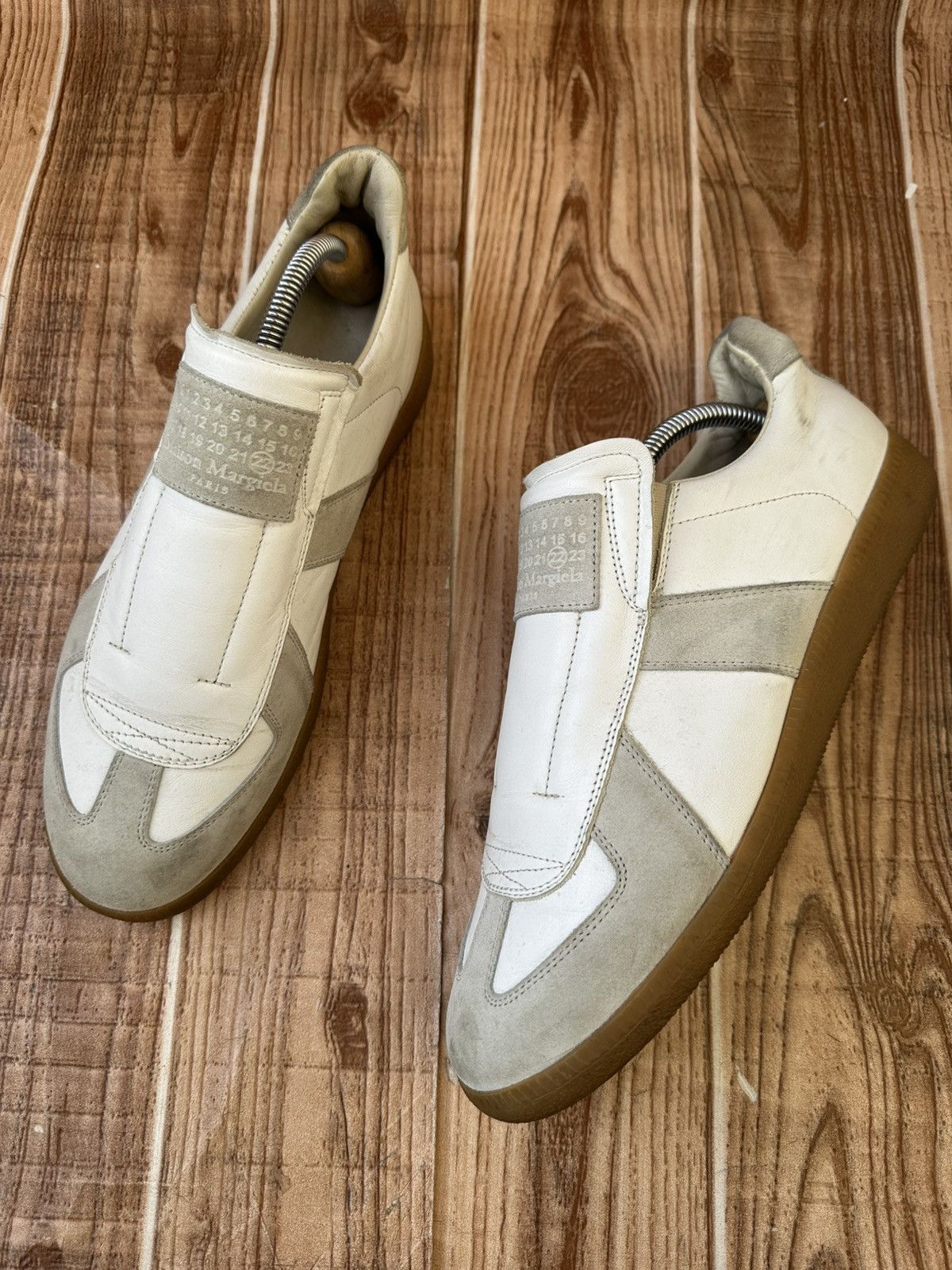Maison Margiela Maison Margiela's Laceless GAT White/Gray Sneakers Size US 8 / EU 41 - 14 Thumbnail