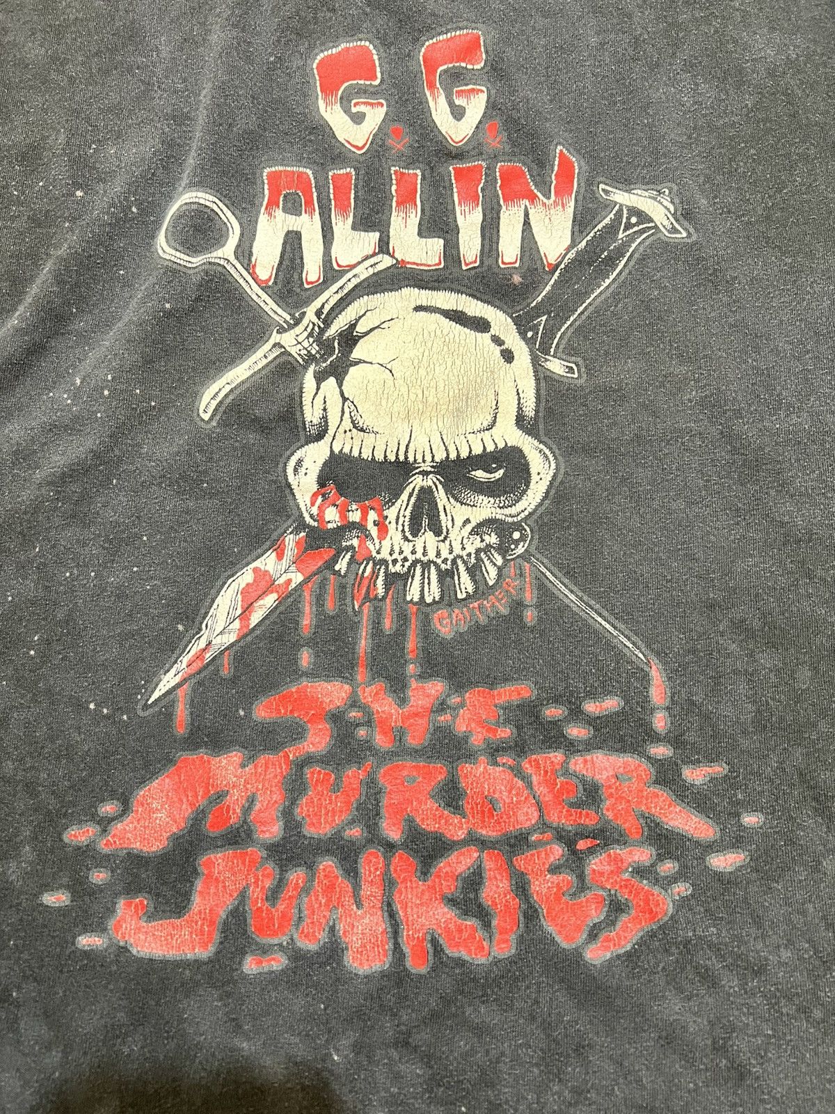 Vintage Vintage Distressed GG Allin The Murder Junkies Tee Size US L / EU 52-54 / 3 - 4 Thumbnail