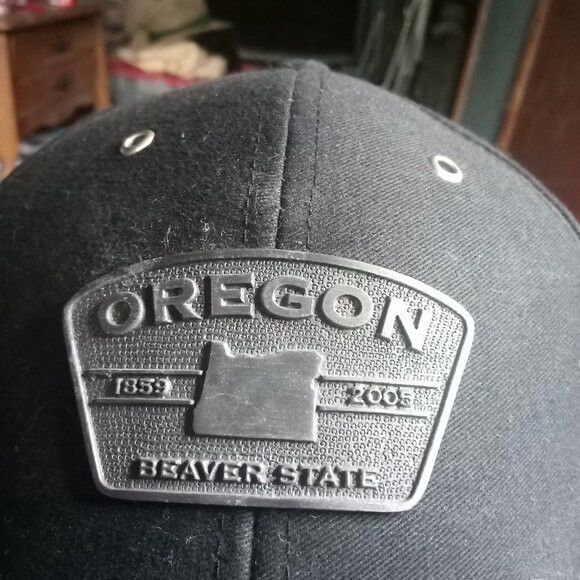 Other Deadstock Metal Art Oregon Beaver State Logo Snap Hat Cap Size ONE SIZE - 2 Thumbnail