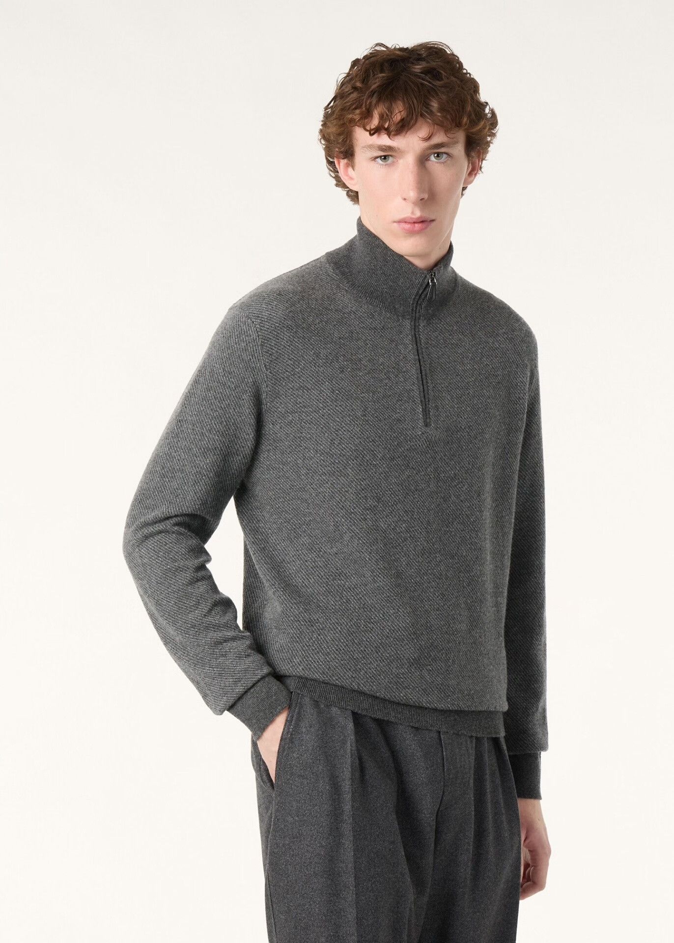 Loro Piana Loro Piana Gray Cashmere Roadster Sweater Size US L / EU 52-54 / 3 - 2 Thumbnail