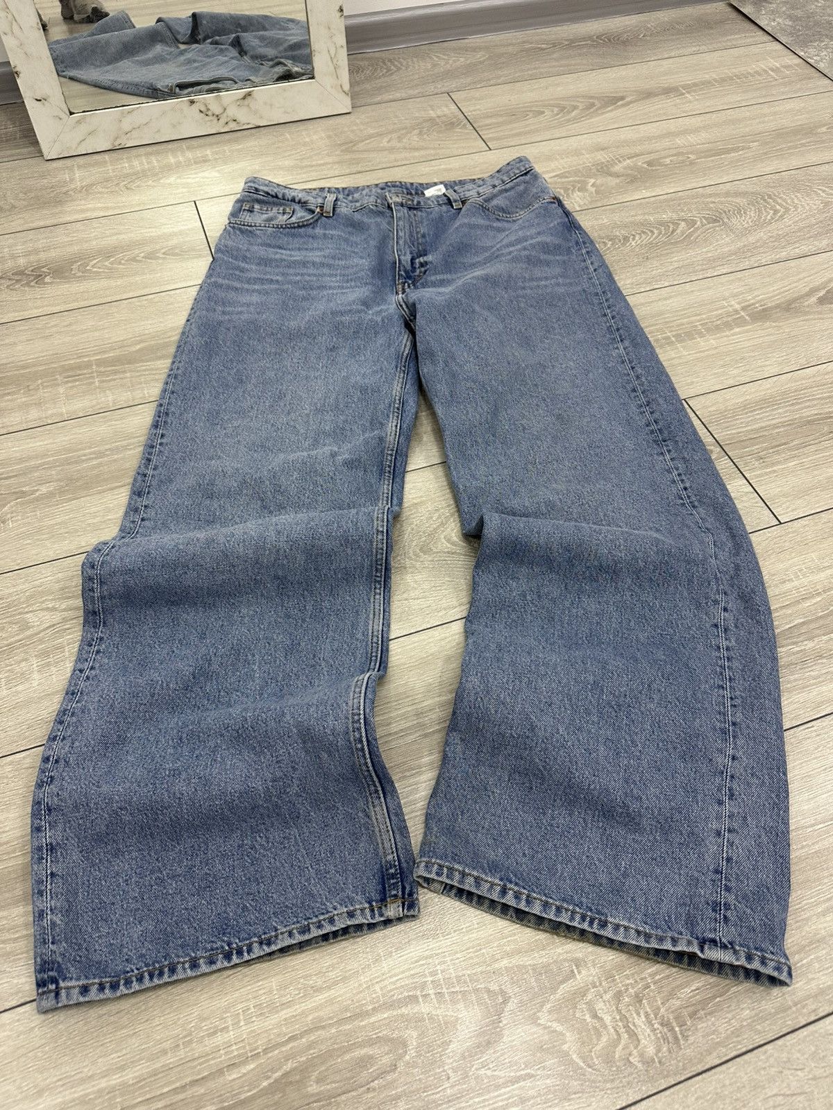 Japanese Brand Baggy Wide Denim Jnco Style Jeans Y2K Size US 32 / EU 48 - 2 Thumbnail