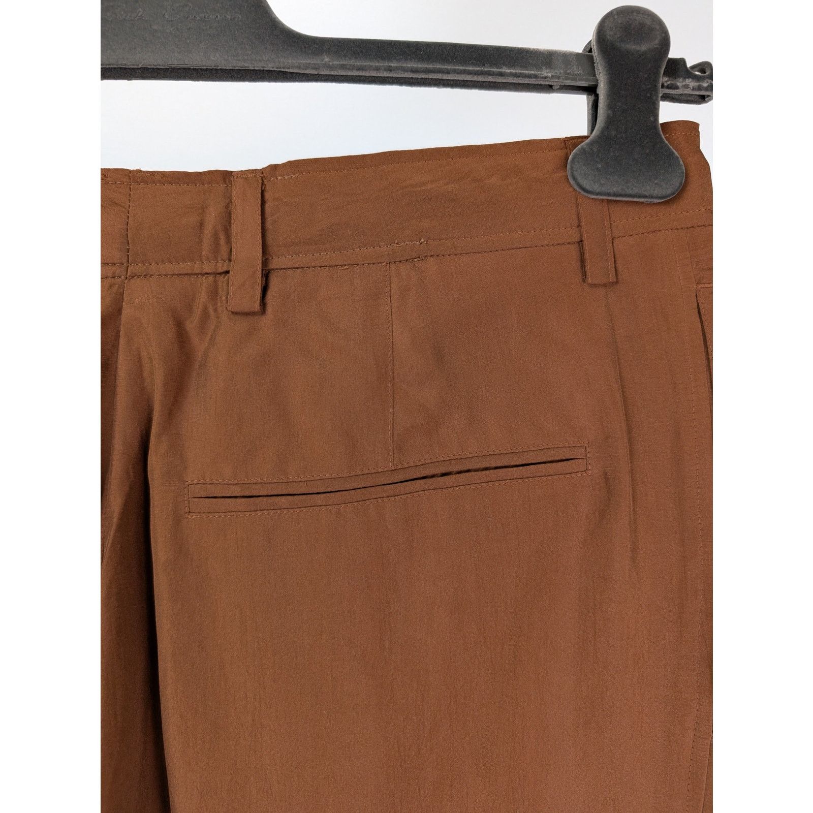 Gant o1rshd1 CC20 Relaxed Silk Suit Pants in Cognac Brown Size US 34 / EU 50 - 9 Thumbnail