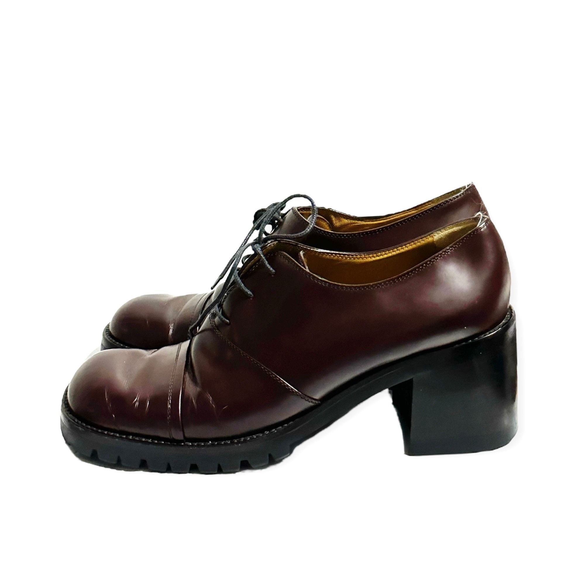 Sergio Rossi Sergio Rossi Women's Chunky Heel Lace Up Shoes, Size 38EU, Y Size US 8 / IT 38 - 3 Thumbnail