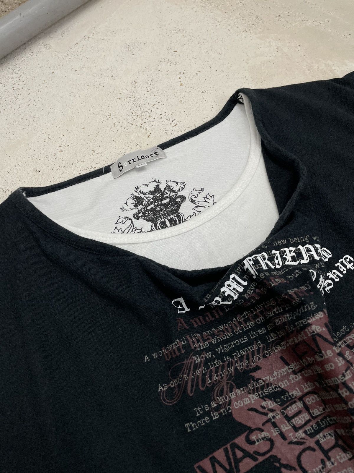 Designer × Japanese Brand Sorridere Layered Wording Life Poem Friendship Crucifix Size US XL / EU 56 / 4 - 4 Thumbnail