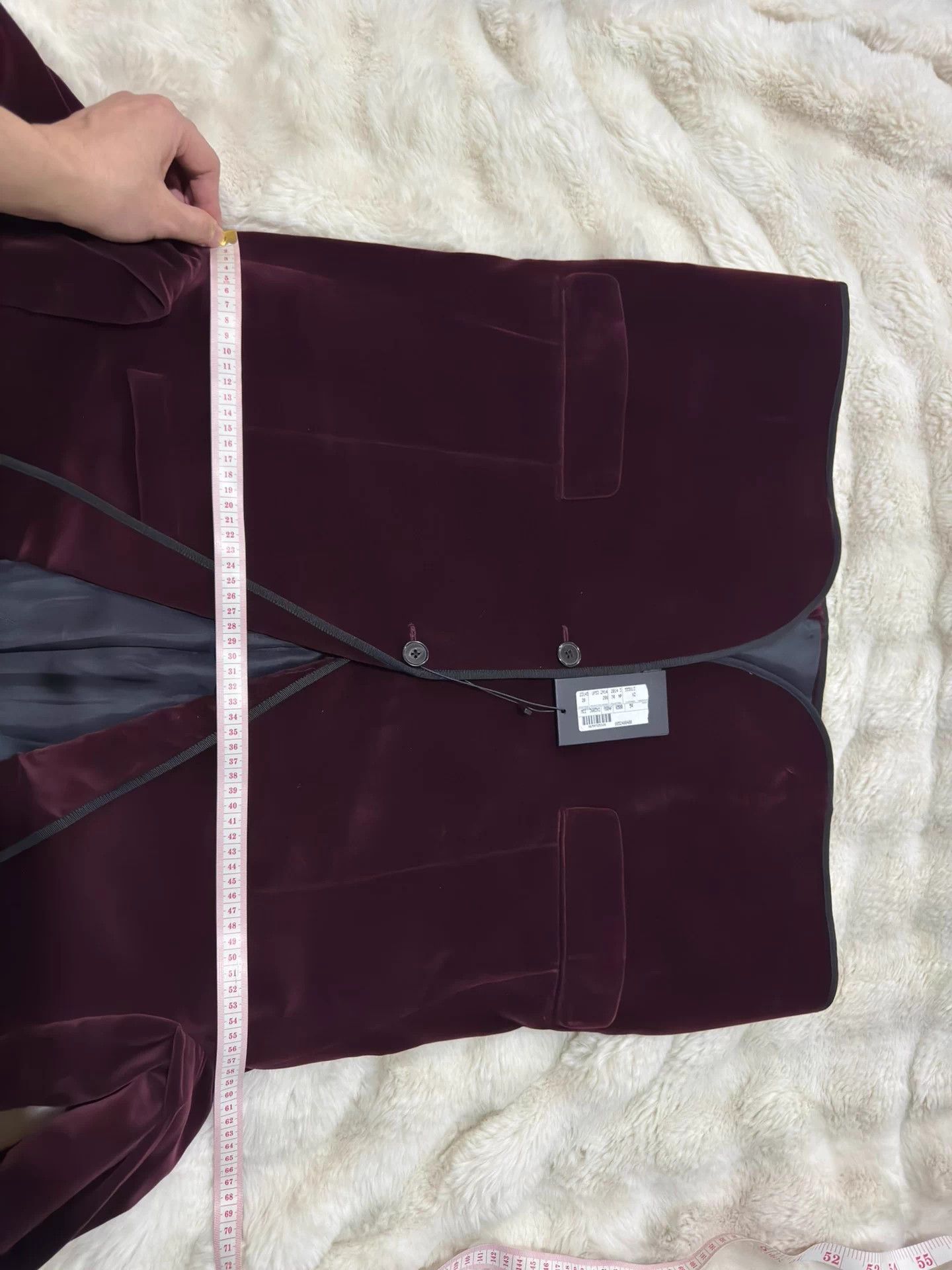 Saint Laurent Paris Saint Laurent Burgundy Velvet Suit Men's 54 New With Tags Size 54R - 7 Thumbnail