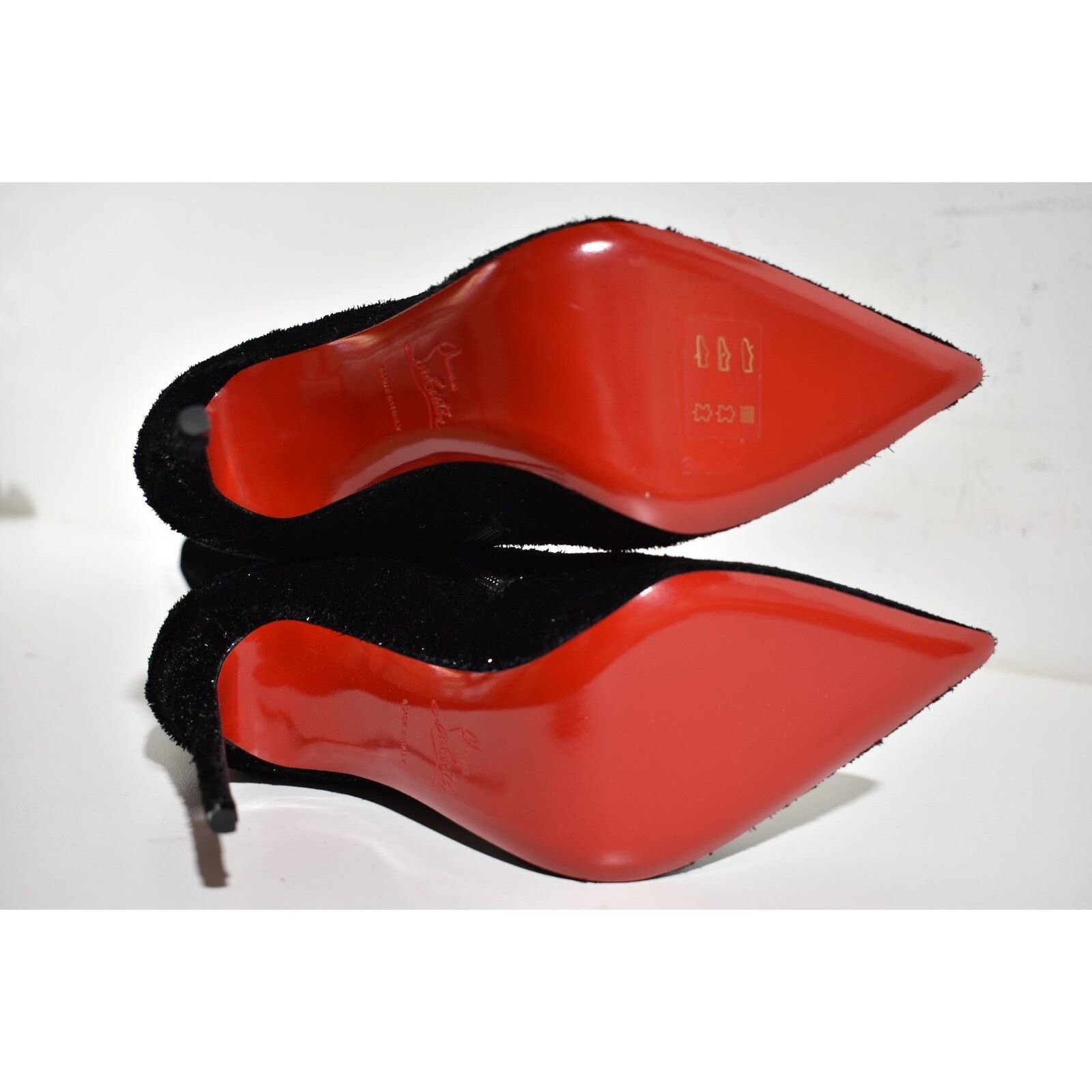 Christian Louboutin Kate Botta 100 Black Velours Papillon Knee Heel Boot 37 Size US 7 / IT 37 - 12 Thumbnail