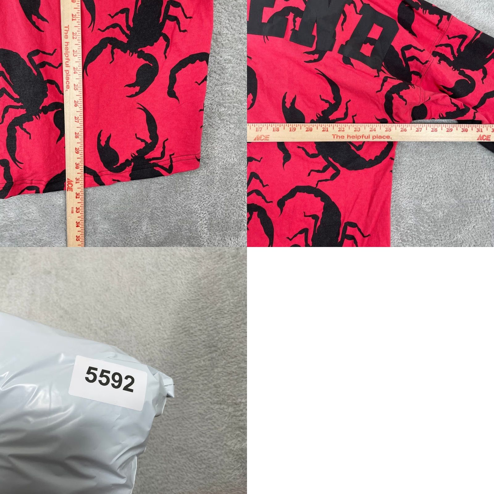 ESPIRIT Spirit Jersey Scorpion Graphic Shirt Mens Large Red Black Long Sleeve Dead End Size US L / EU 52-54 / 3 - 8 Thumbnail
