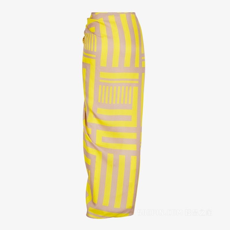 Fendi o1s1wg110825 Skirt in Yellow Size 26" / US 2 / IT 38 - 2 Thumbnail