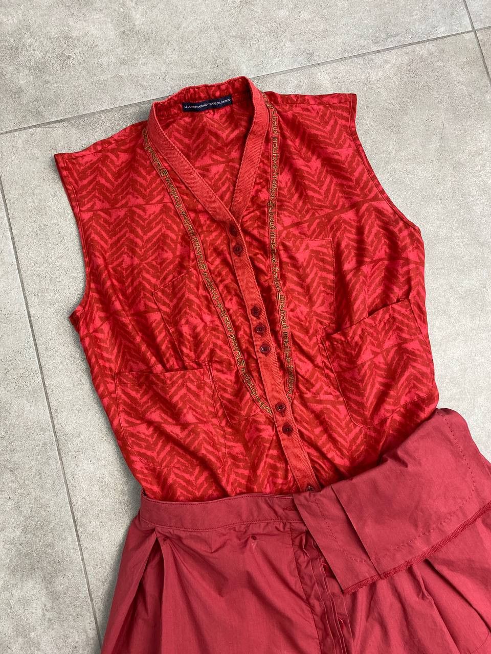 Marithe + Francois Girbaud Marithe + Francois Girbaud Vestsareety Gibrid Blouse Dress Size S / US 4 / IT 40 - 8 Thumbnail