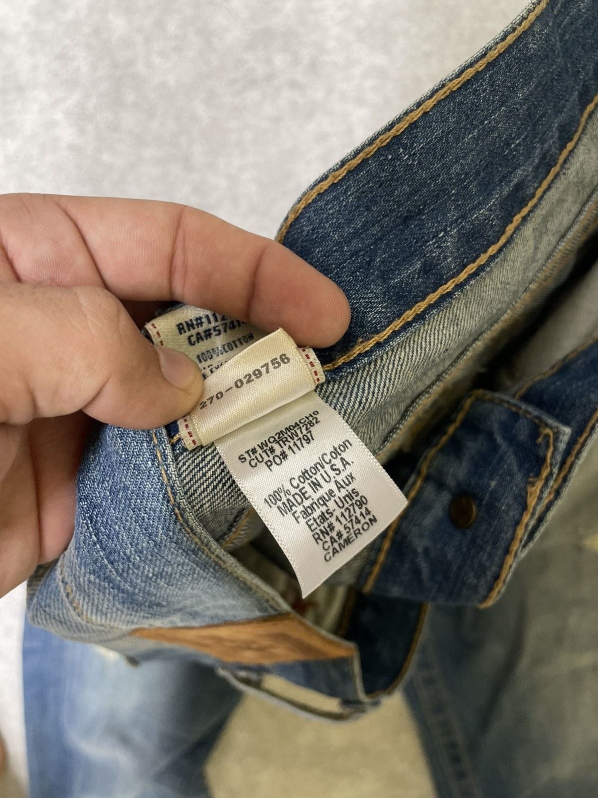 True Religion × Vintage Vintage True Religion Straight White Stitching Jeans Y2K Size US 28 / EU 44 - 13 Thumbnail