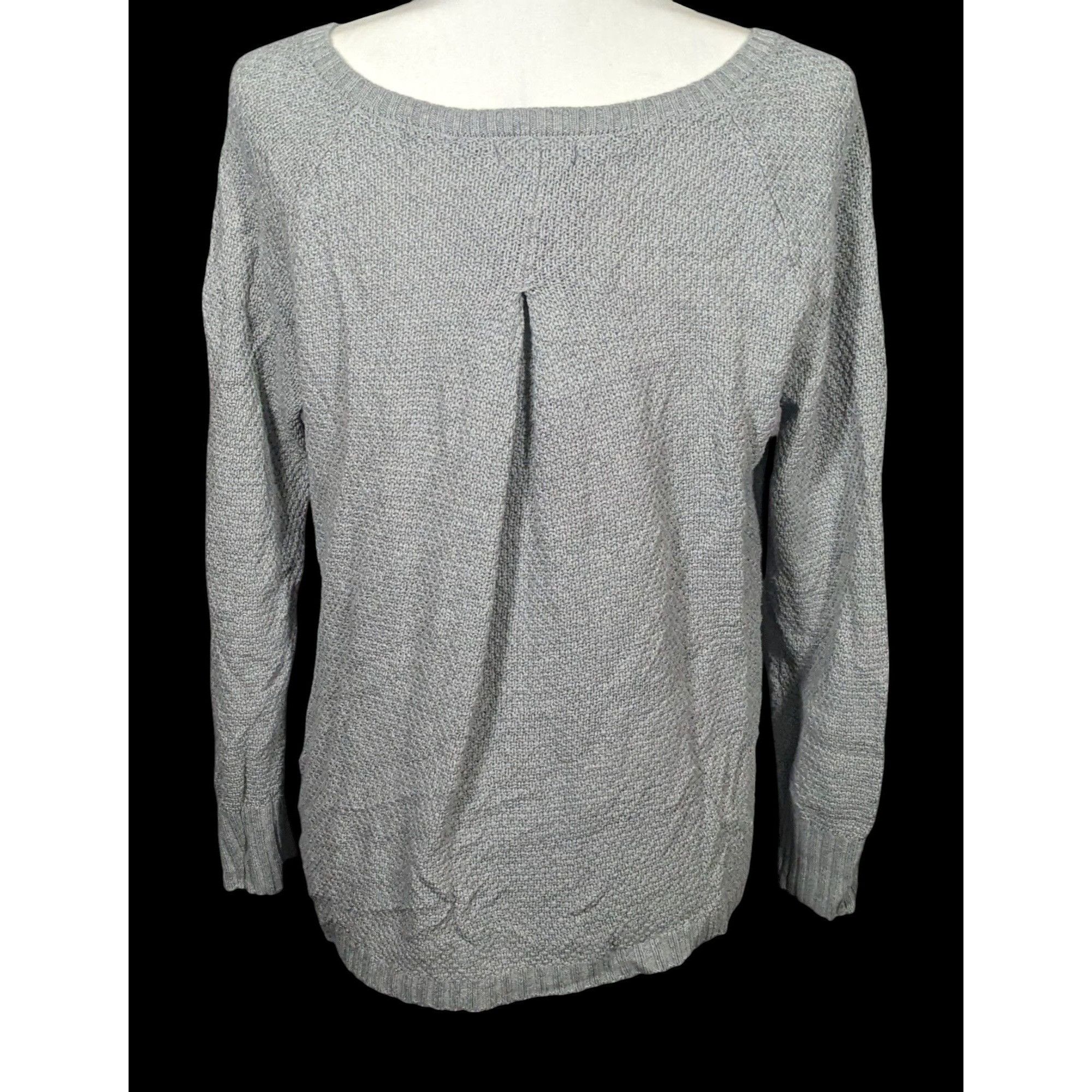 Gap Gap Grey Preppy Cotton Pleat Back Sweater Size M / US 6-8 / IT 42-44 - 2 Thumbnail
