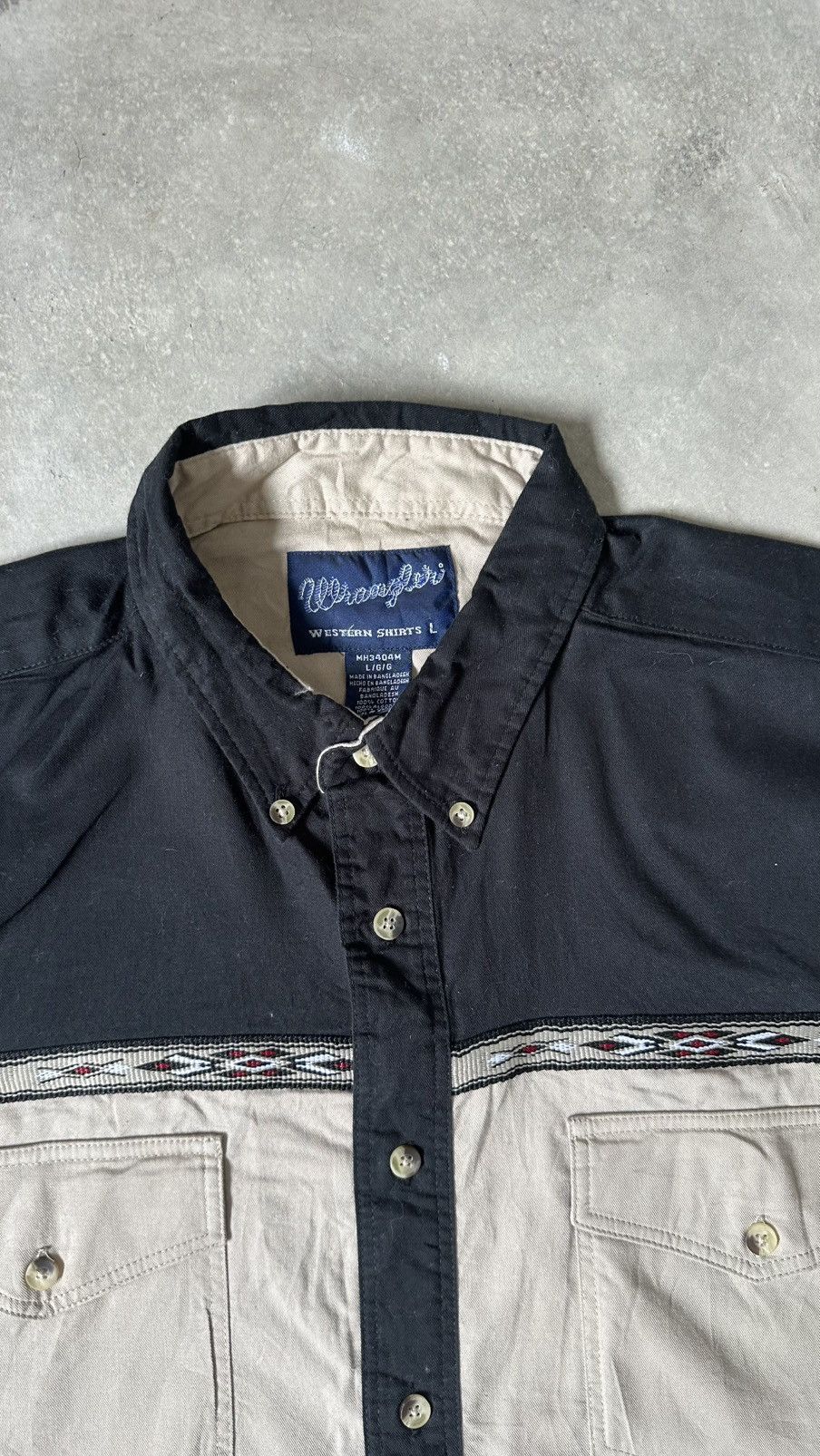 Wrangler VINTAGE WRANGLER WESTERN SHIRT NAVAJO Size US L / EU 52-54 / 3 - 5 Thumbnail