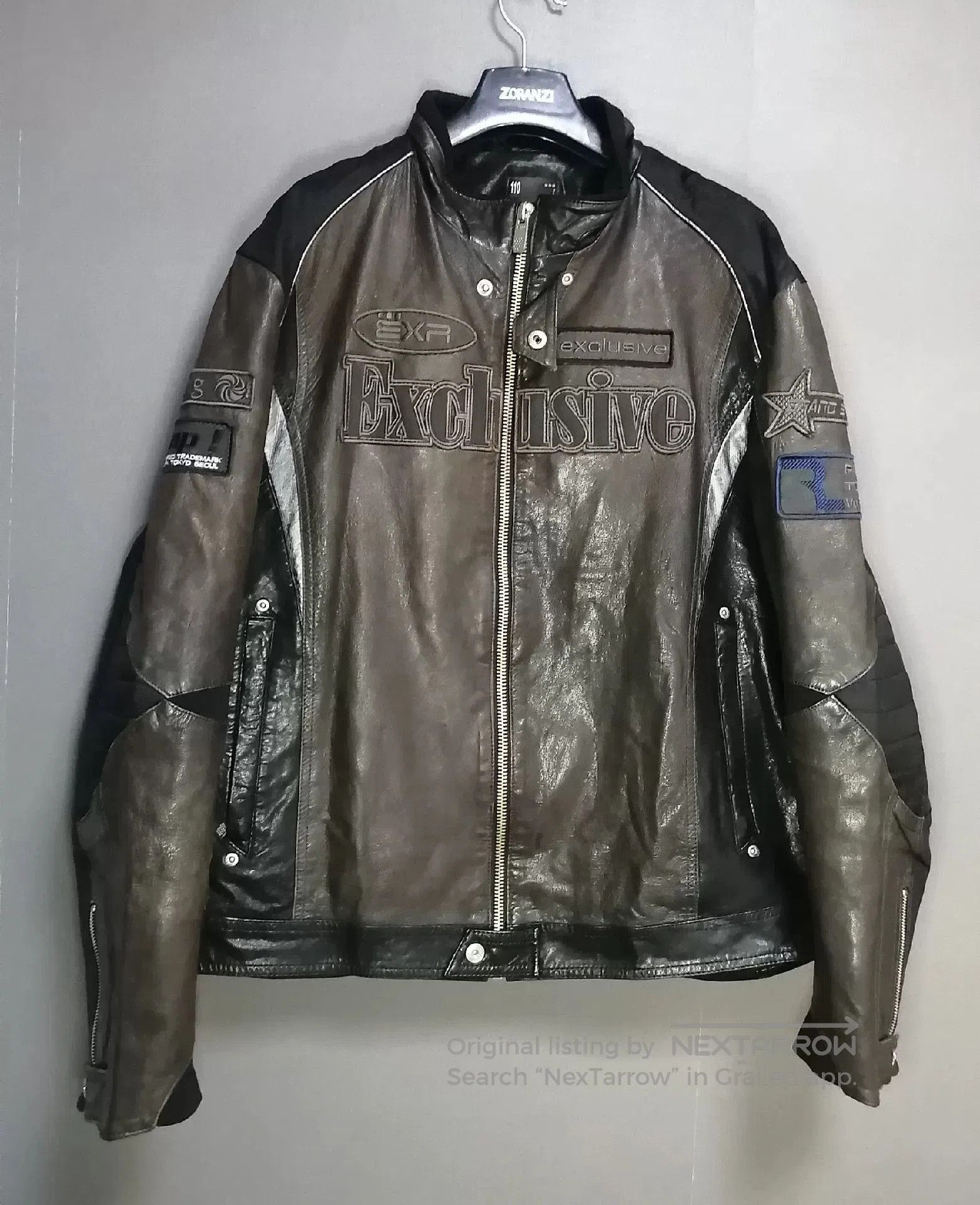 EX INFINITAS EXR Leather Motorcycle Racing Jacket. Size US XXL / EU 58 / 5 - 1 Thumbnail