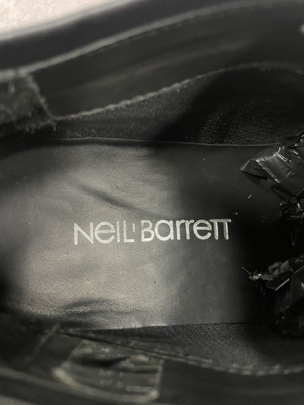 Designer × Japanese Brand × Neil Barrett LEATHER 2000s HIGH LEATHER SNEAKERS Neill Barrett Size US 8 / EU 41 - 4 Thumbnail