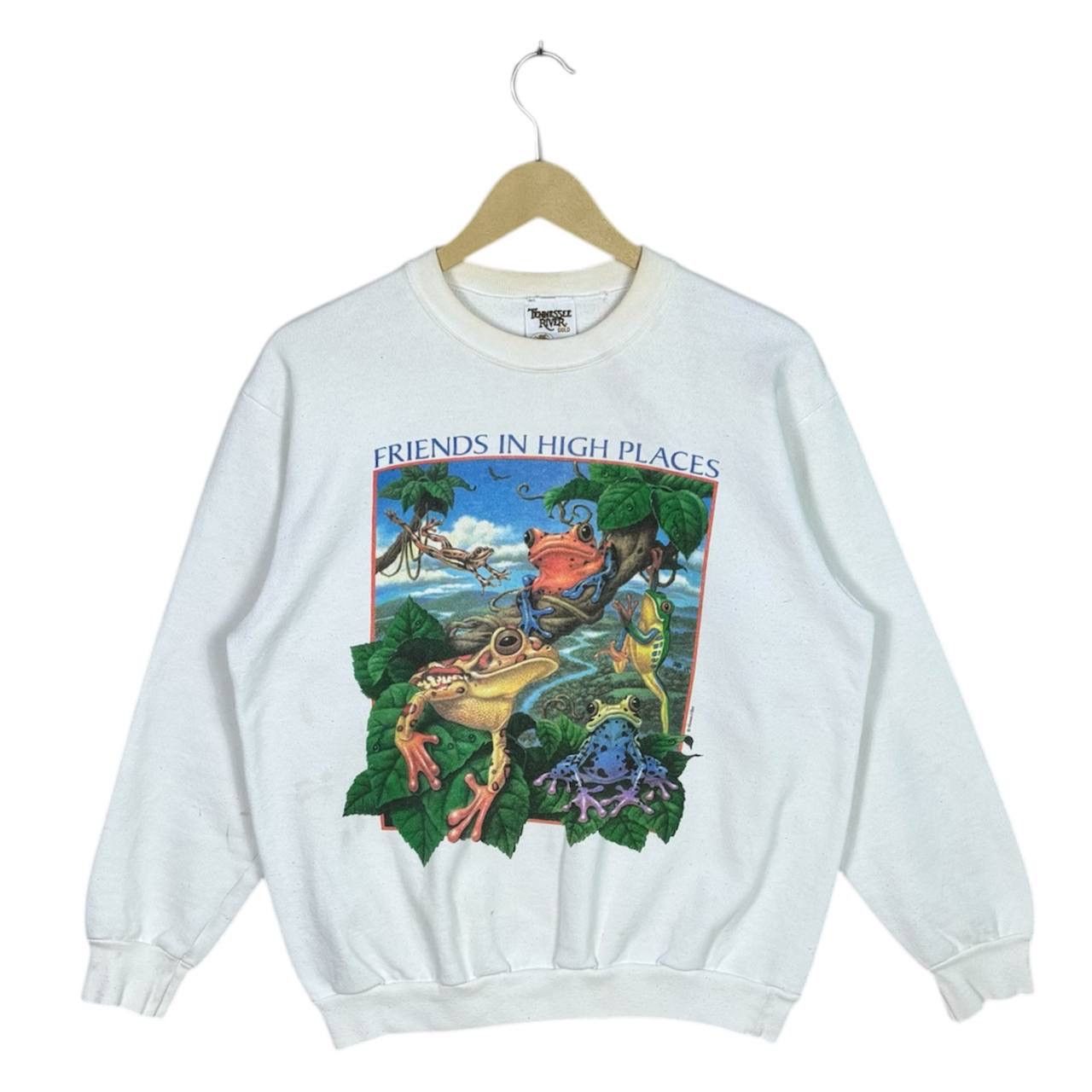 Habitat × Vintage Vintage 90s Habitat Frog Psychedelic Forest Sweatshirt Size US M / EU 48-50 / 2 - 1 Thumbnail