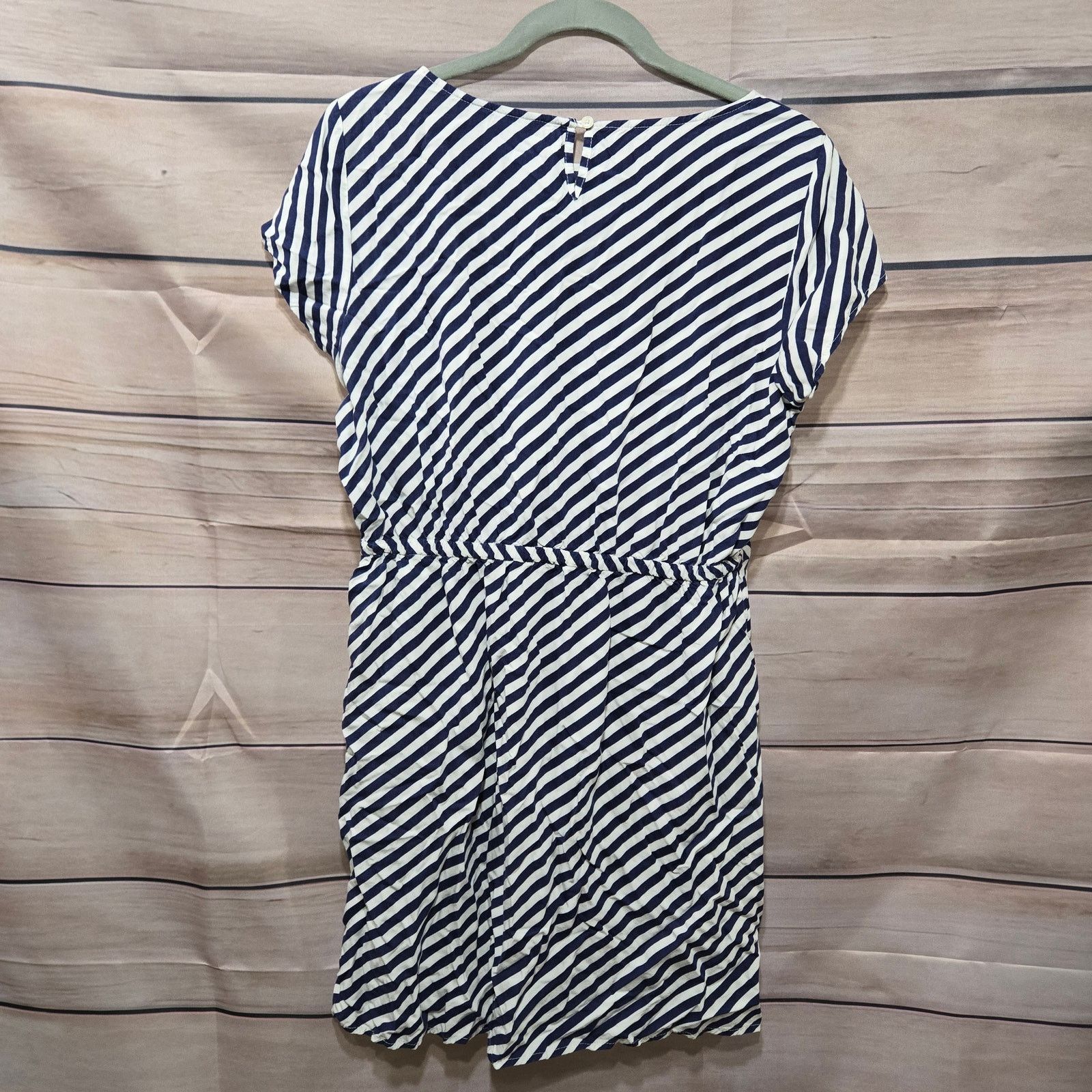 J.Crew J. Crew Blue Striped Cinch Women's A-Line Mini Dress Size 8 Size M / US 6-8 / IT 42-44 - 13 Thumbnail