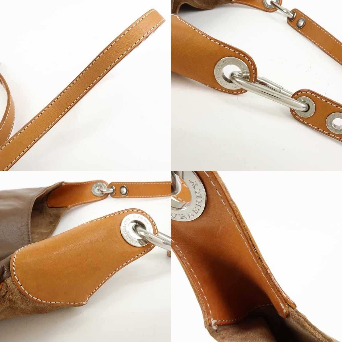 Burberry Burberry Blue Label Suede Leather Shoulder Bag Brown Size ONE SIZE - 4 Thumbnail