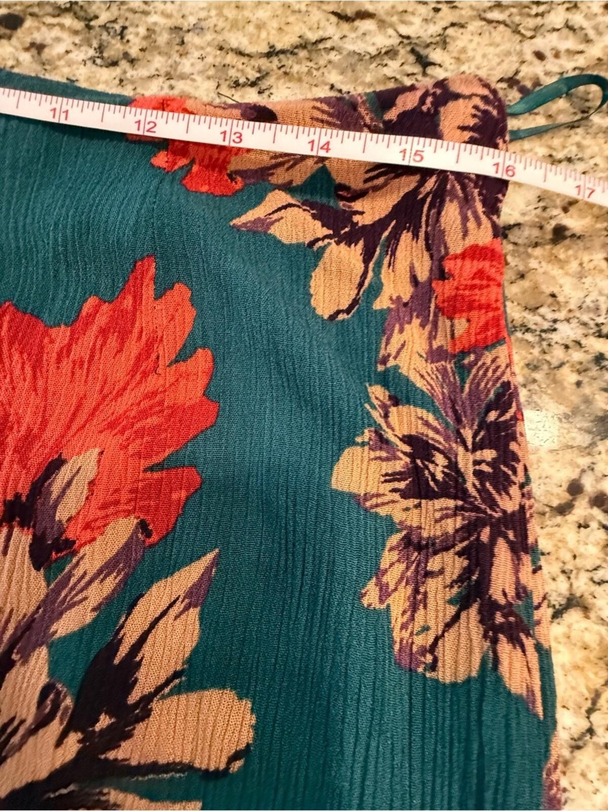 Other Honey Belle tropical crop pants green tan brown orange SZ LG Size 36" / US 14 / IT 50 - 8 Thumbnail
