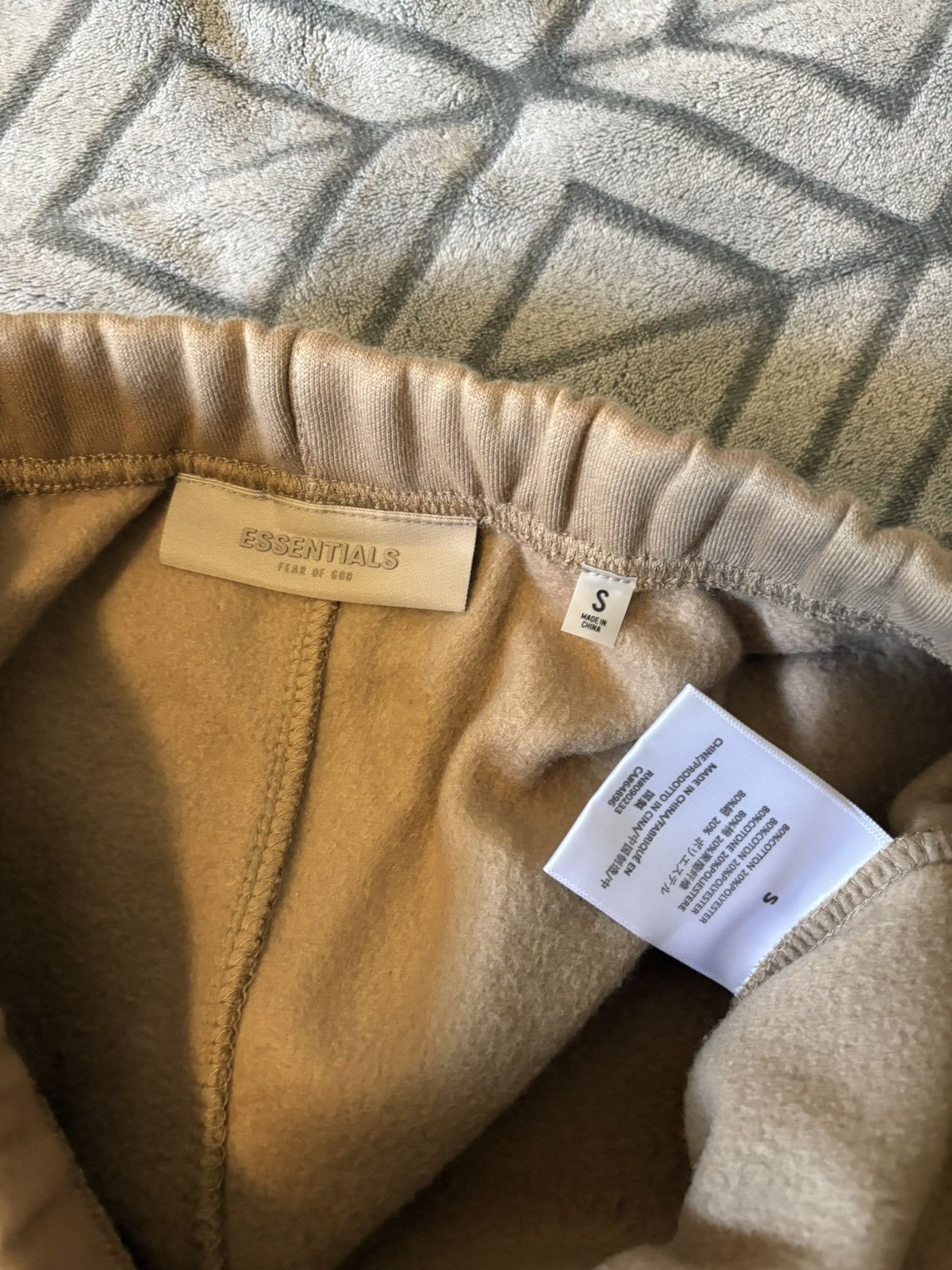 Essentials Essential tan cotton lounge pants Size US 29 - 4 Thumbnail