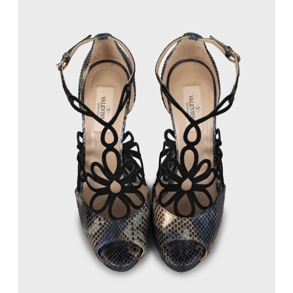 Valentino Valentino Snakeskin Leather Stiletto Heels - Size 37 Size US 7 / IT 37 - 2 Thumbnail