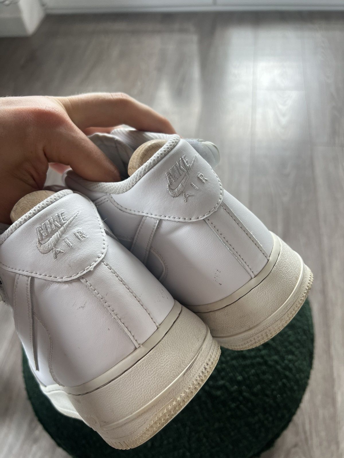 Nike × Other ‼️Nike Air Force High 1 Knit Logo Regular AvantGarde Sneakers Size US 12 / EU 45 - 18 Thumbnail