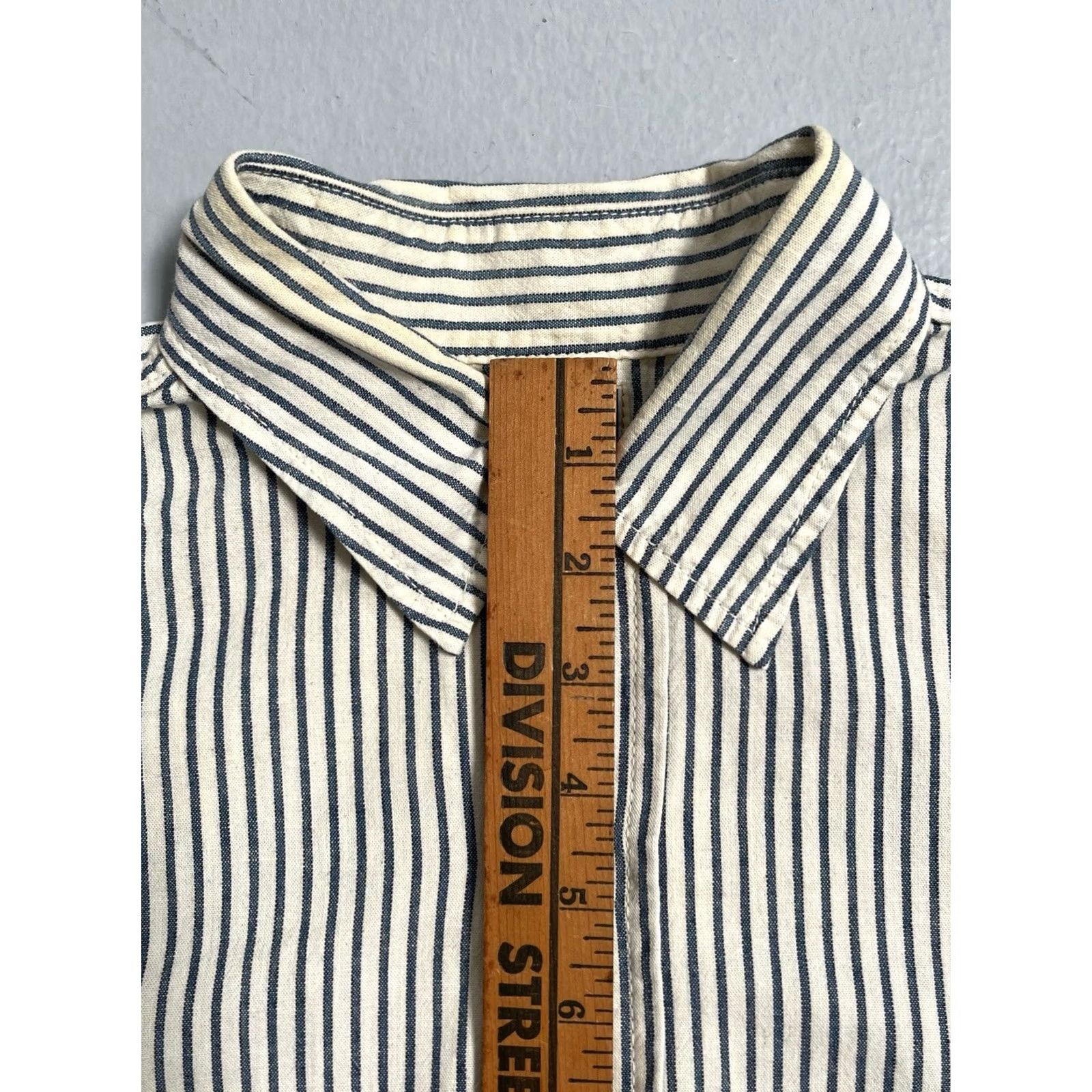 Vintage The Real McCoys Hickory Stripe Selvedge Work Shirt - Unisex Adult (XS-S) 50s/40s Military Workwear 14 Size US S / EU 44-46 / 1 - 2 Thumbnail