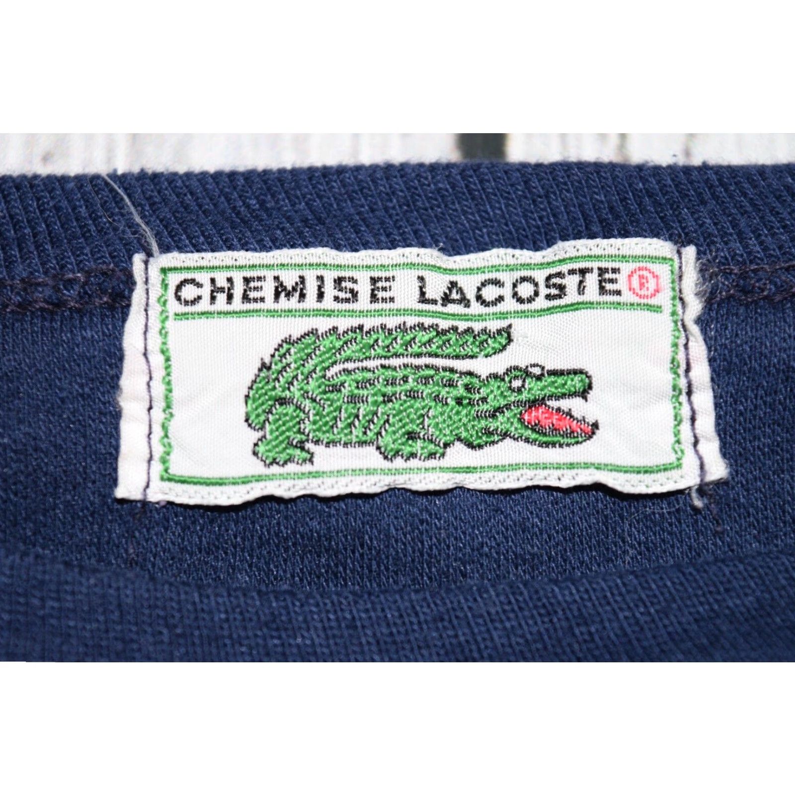 Lacoste VINTAGE Lacoste T-Shirt 50/50 Poly Cotton Classic Crew Neck Blue Green Gator Tennis 60s 70s Mens M Size US M / EU 48-50 / 2 - 5 Thumbnail