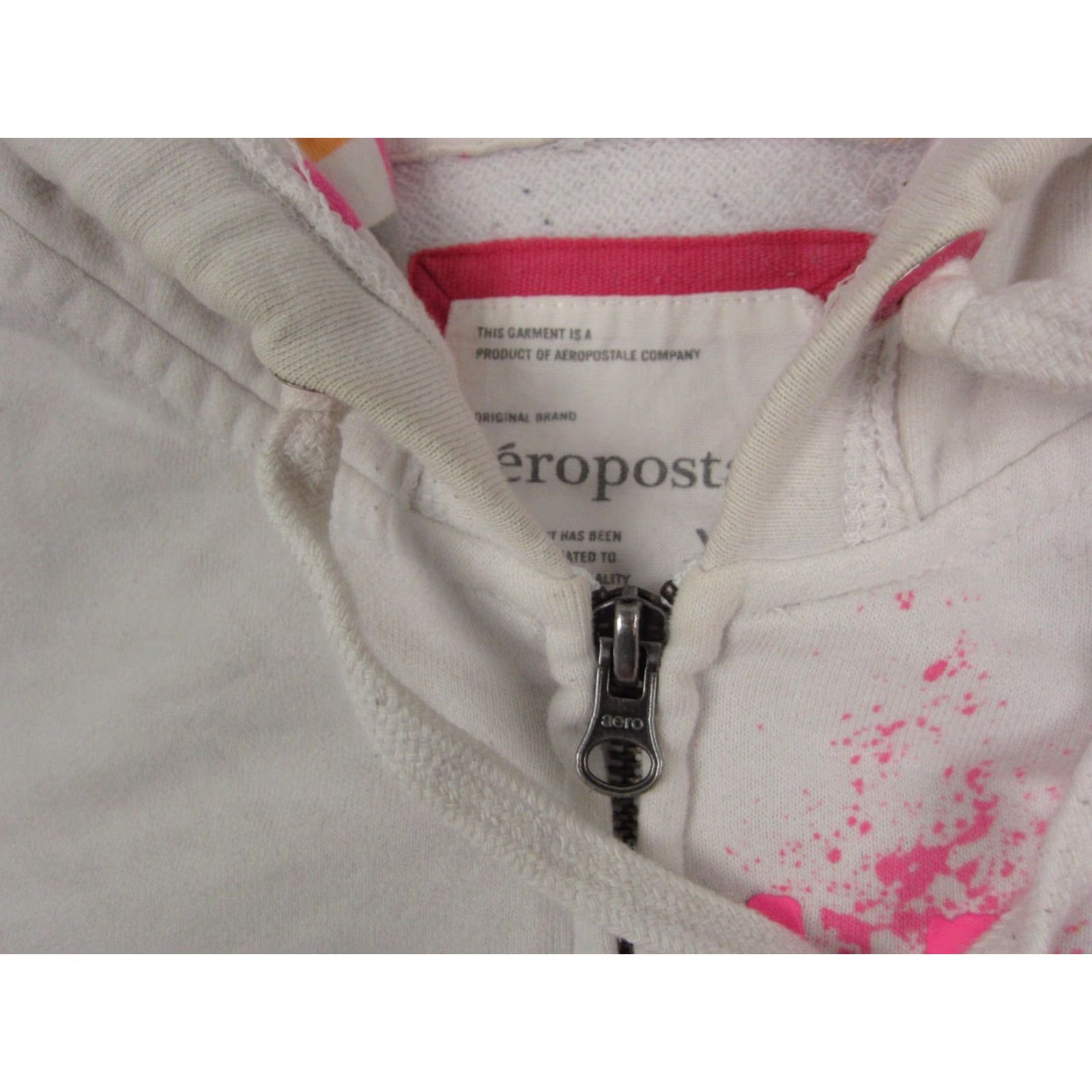 Vintage Aéropostale Hoodie Womens XL White Full Zip Palm Trees Sweatshirt Size XL / US 12-14 / IT 48-50 - 7 Thumbnail