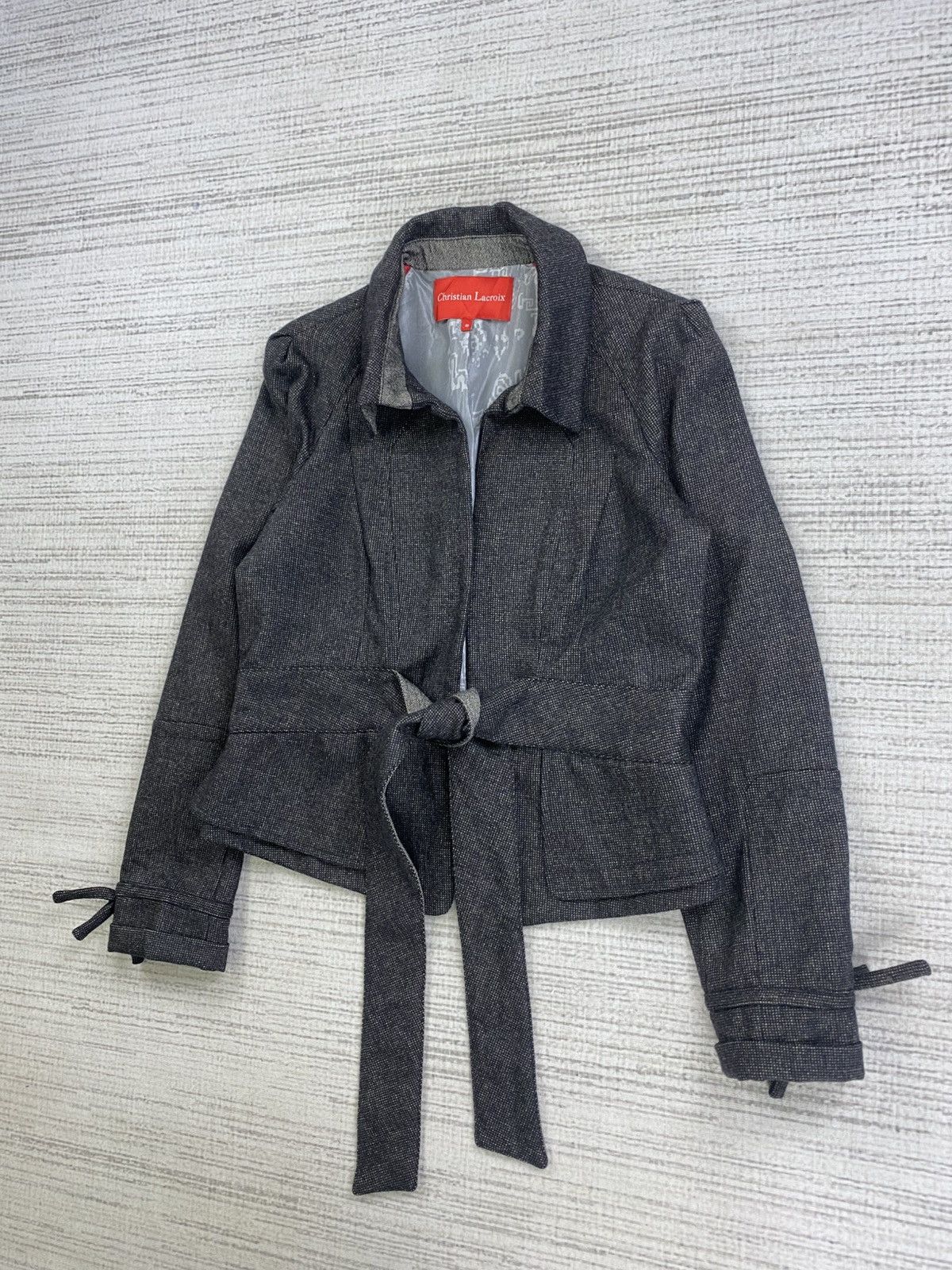 Christian Lacroix × Vintage Vintage Christian Lacroix With Belted Wool Rare Jacket Size S / US 4 / IT 40 - 4 Thumbnail