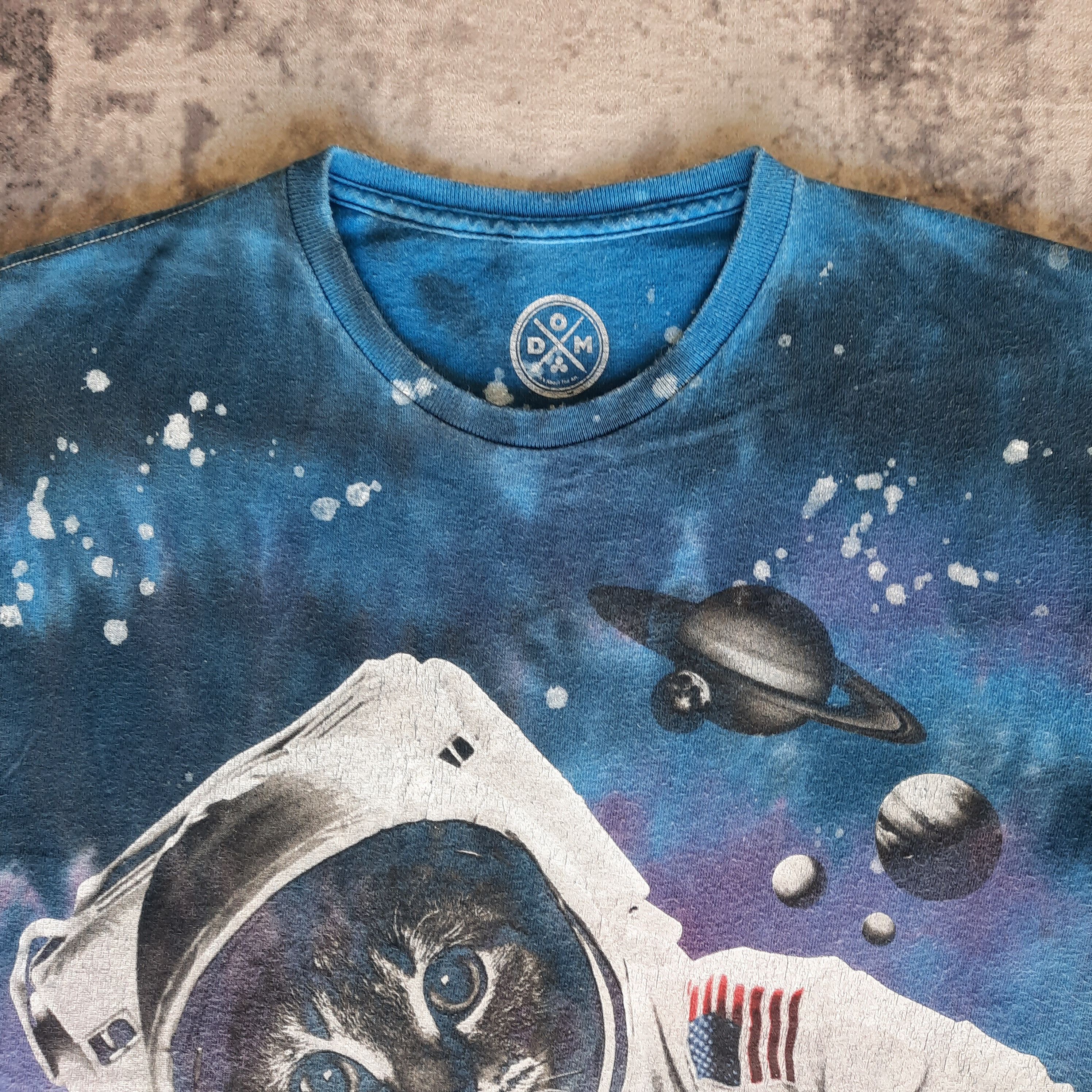 Japanese Brand 💥 D.O.M space cat galaxy overprint dye tshirt Size US M / EU 48-50 / 2 - 2 Thumbnail