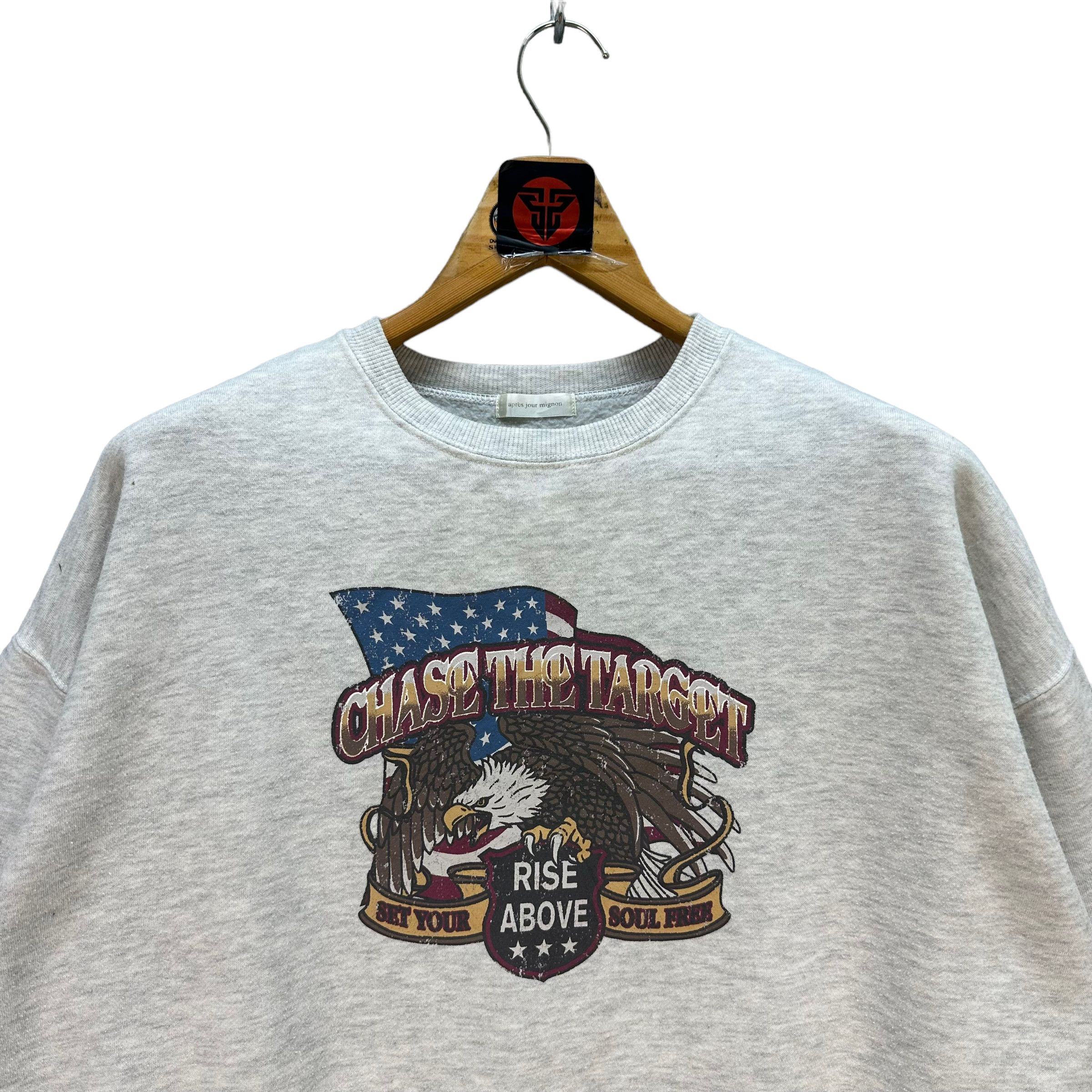 Japanese Brand APRES JOUR MIGNON EAGLE GRAPHIC SWEATSHIRTS #7508-149 Size US M / EU 48-50 / 2 - 2 Thumbnail