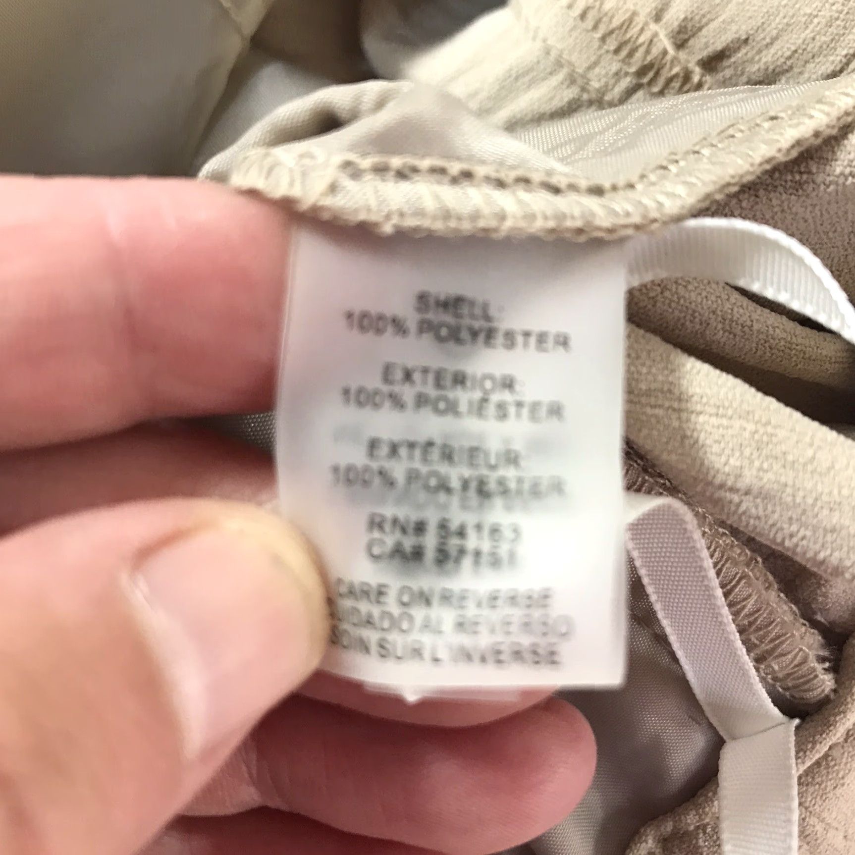 Tommy Hilfiger TOMMY HILFIGER Beige Elastic Waist Dress Pants Womens Size 6 Straight Business Casual Workwear Size 28" / US 6 / IT 42 - 5 Thumbnail